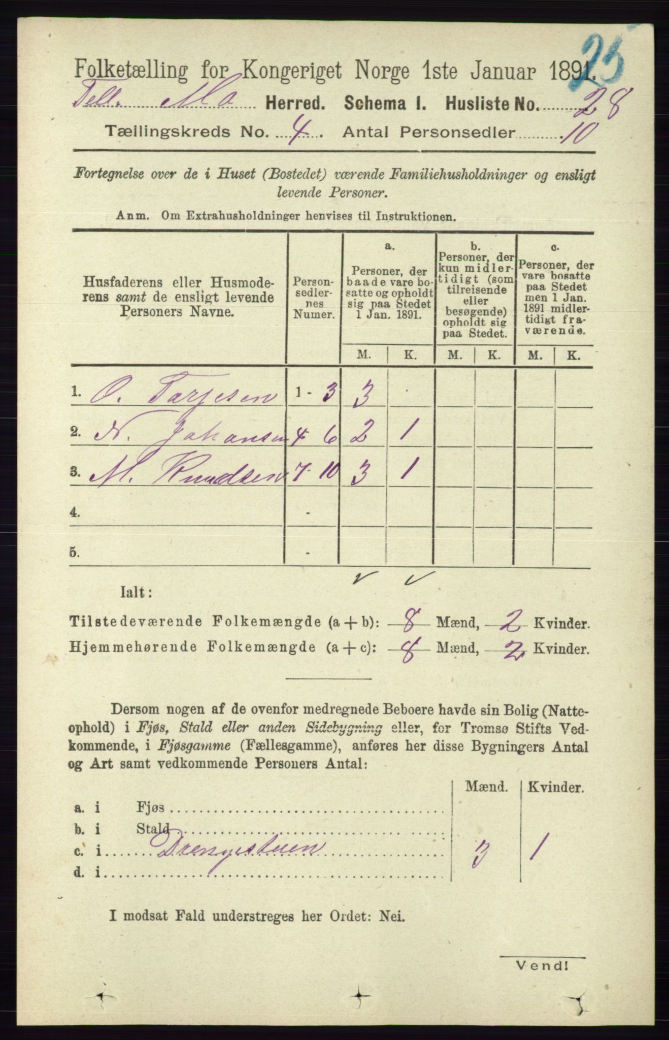 RA, 1891 census for 0832 Mo, 1891, p. 1007