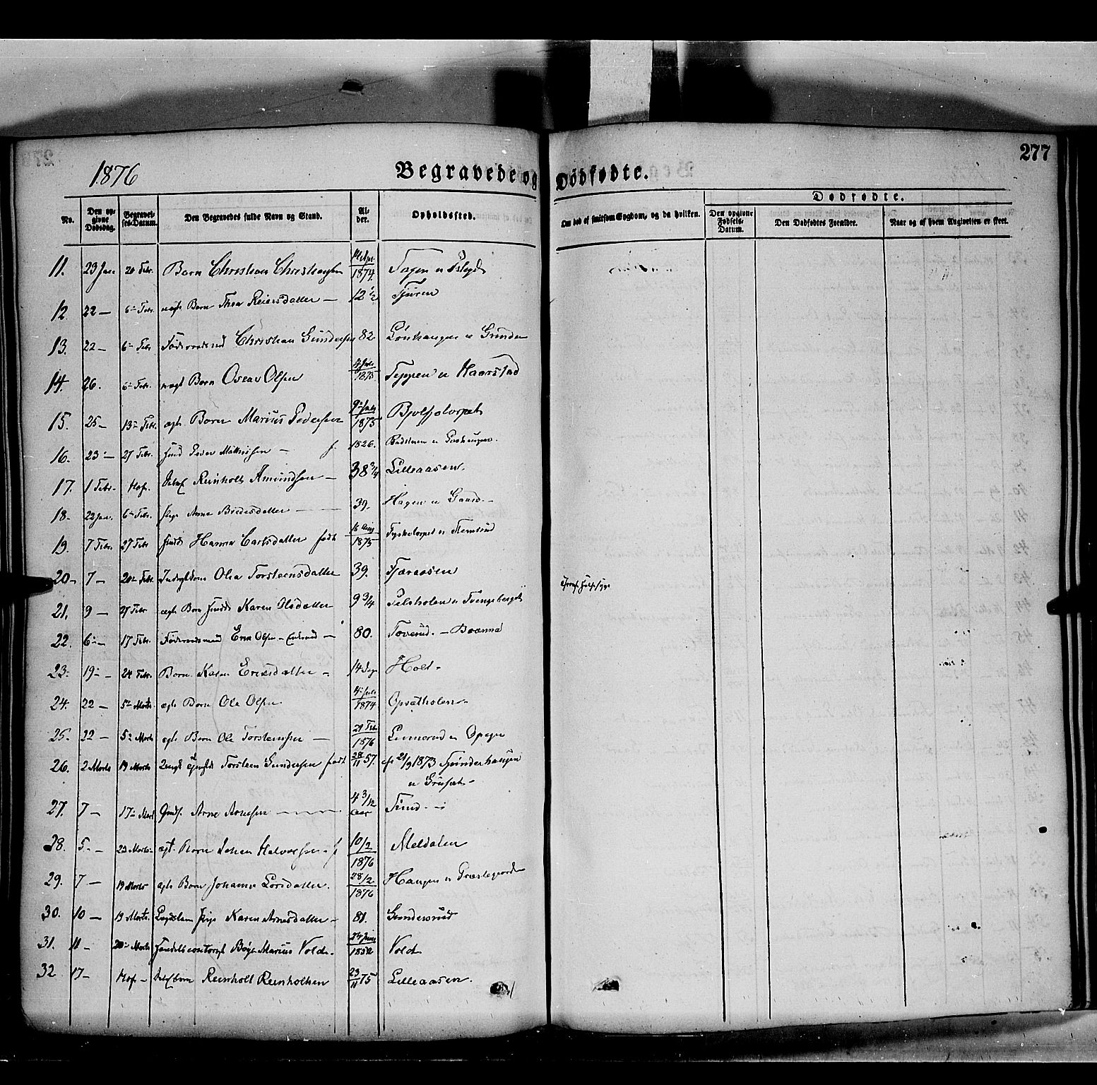 Grue prestekontor, AV/SAH-PREST-036/H/Ha/Haa/L0011: Parish register (official) no. 11, 1873-1880, p. 277