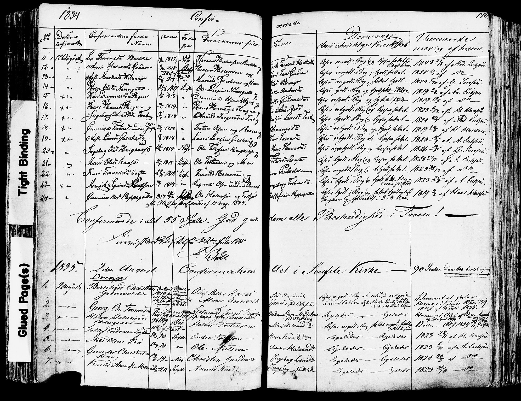 Sauherad kirkebøker, SAKO/A-298/F/Fa/L0006: Parish register (official) no. I 6, 1827-1850, p. 170