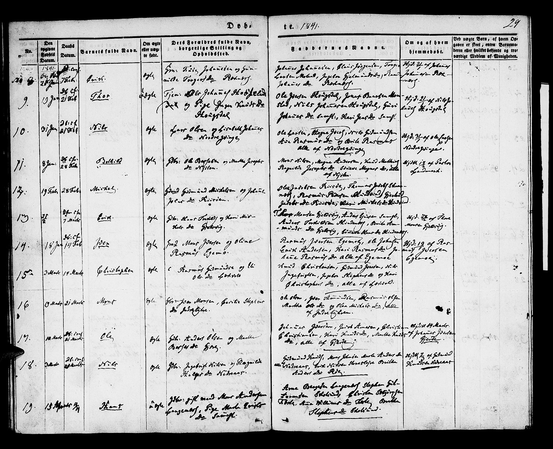 Lindås Sokneprestembete, AV/SAB-A-76701/H/Haa/Haaa/L0009: Parish register (official) no. A 9, 1835-1841, p. 29