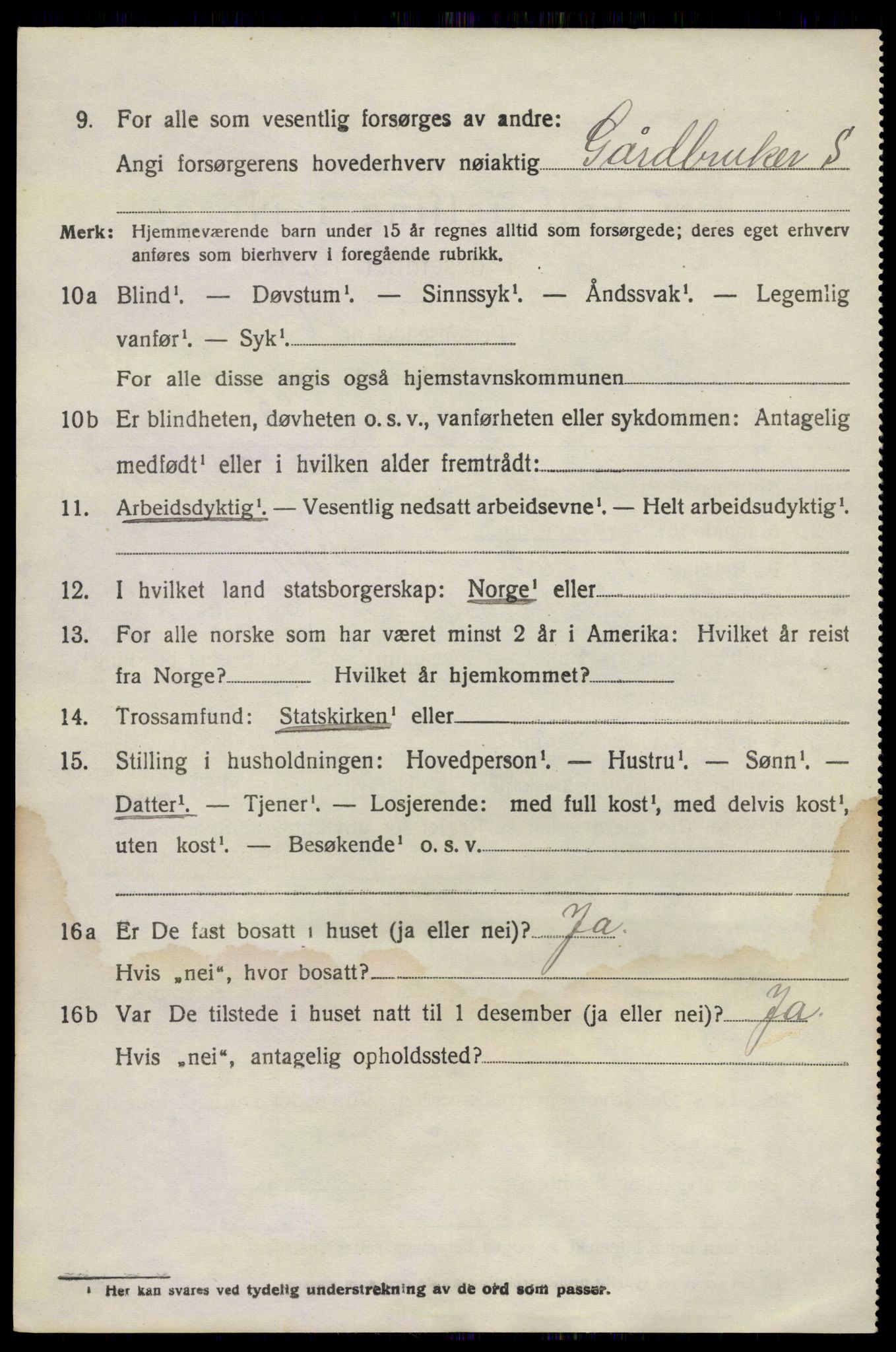 SAKO, 1920 census for Brunlanes, 1920, p. 3350