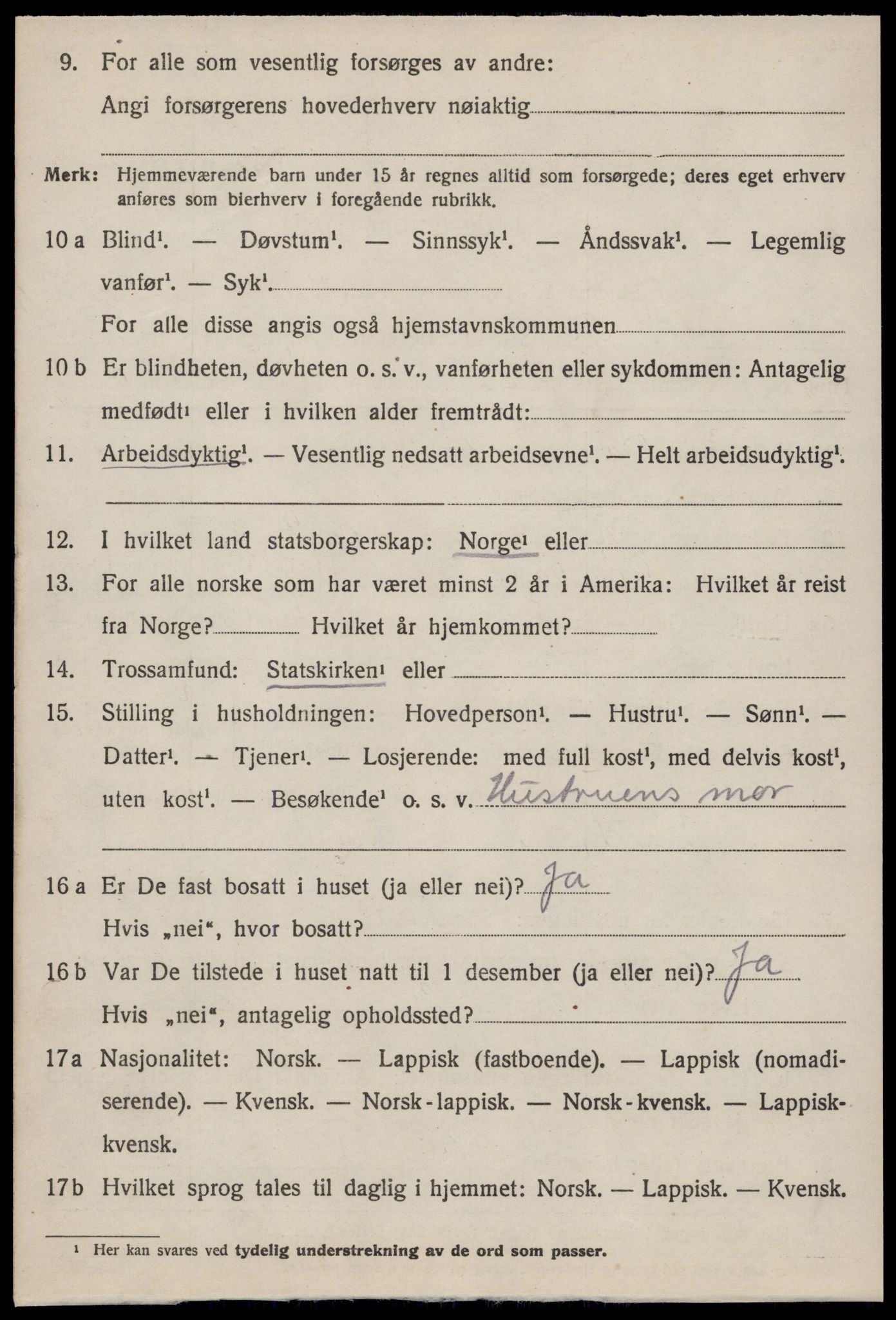 SAT, 1920 census for Orkanger, 1920, p. 1746