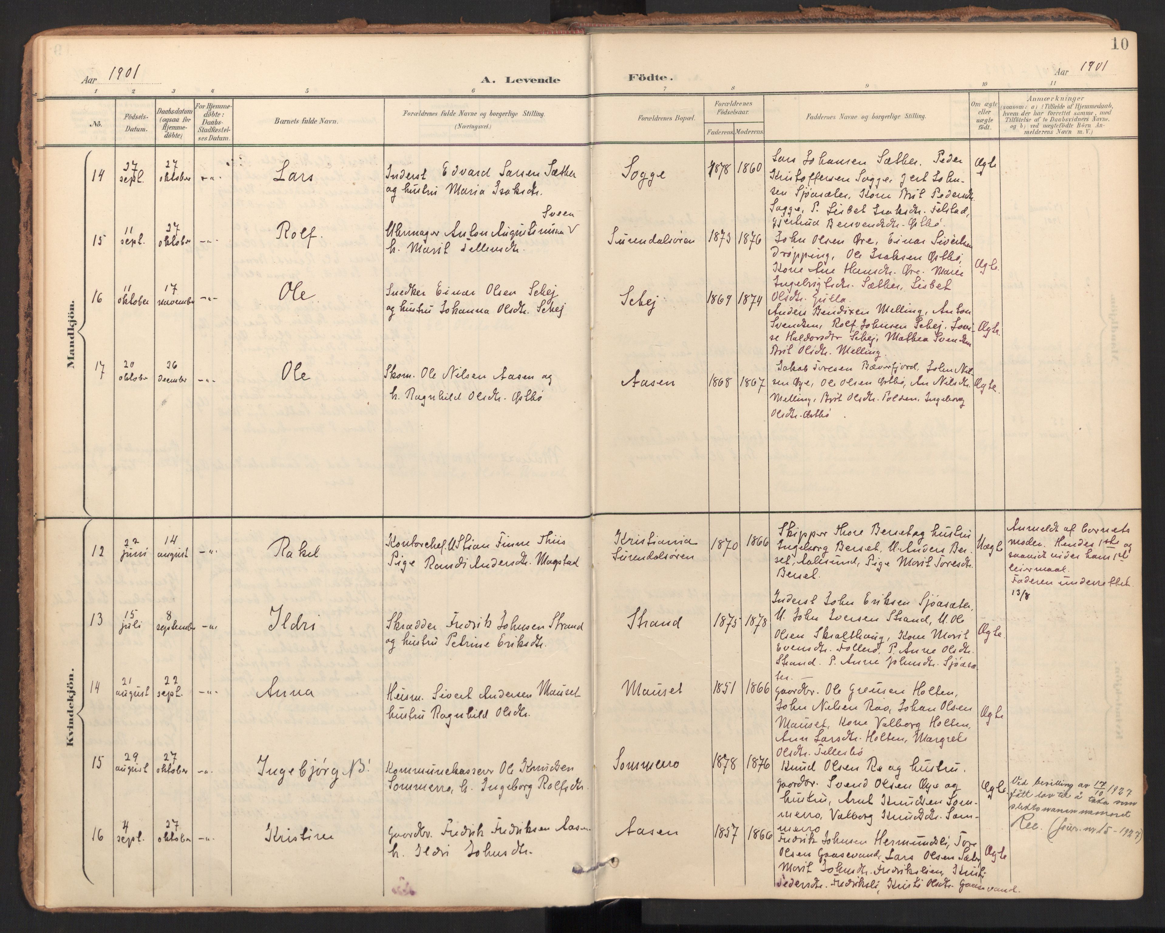 Ministerialprotokoller, klokkerbøker og fødselsregistre - Møre og Romsdal, AV/SAT-A-1454/596/L1057: Parish register (official) no. 596A02, 1900-1917, p. 10