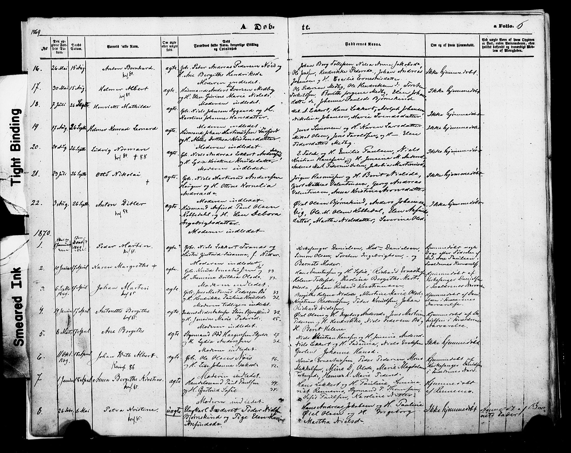 Ministerialprotokoller, klokkerbøker og fødselsregistre - Nordland, SAT/A-1459/898/L1421: Parish register (official) no. 898A01, 1866-1886, p. 6