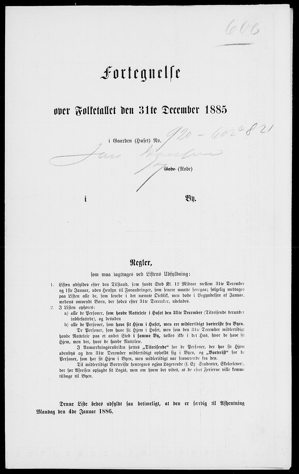 RA, 1885 census for 0101 Fredrikshald, 1885, p. 1322