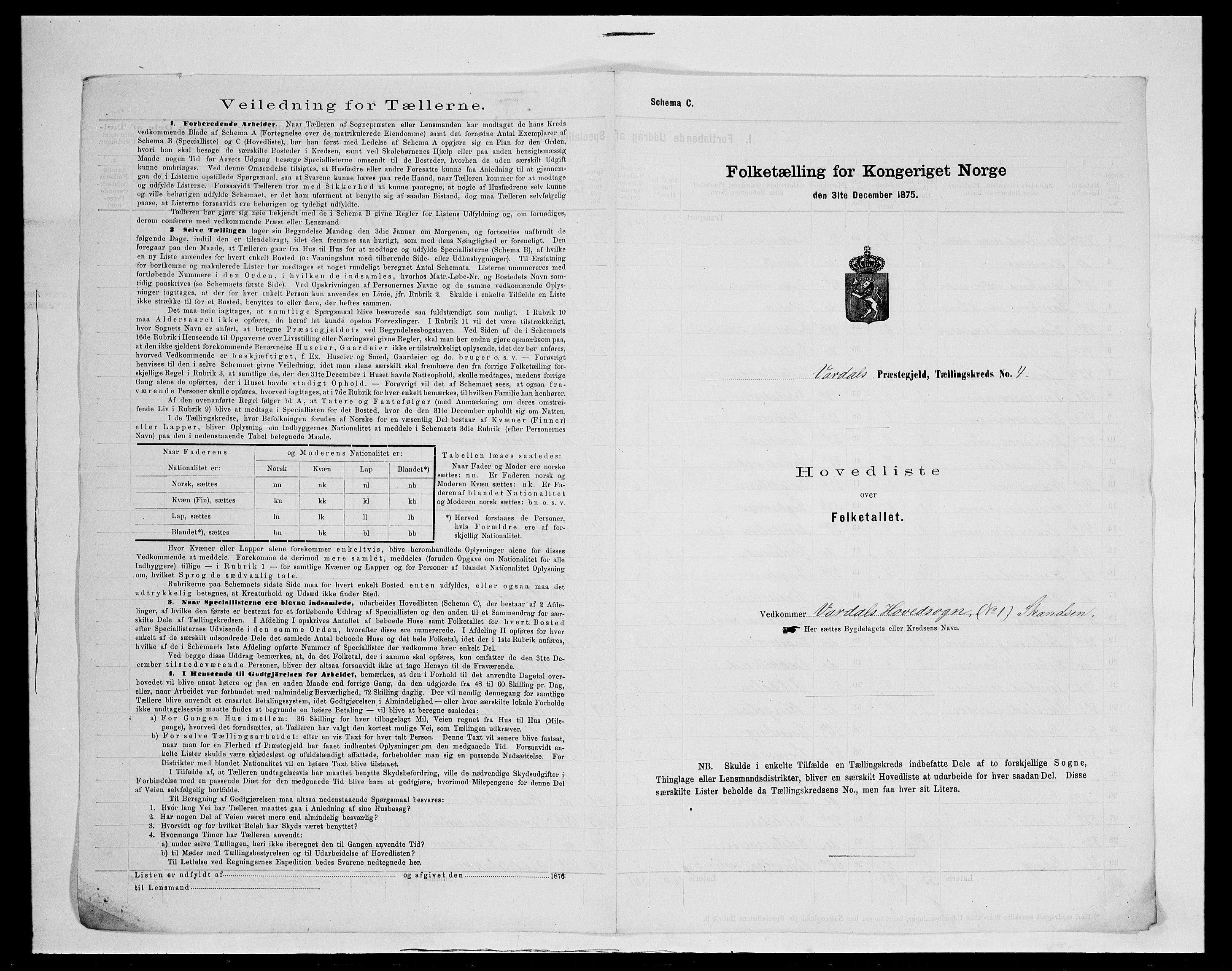 SAH, 1875 census for 0527L Vardal/Vardal og Hunn, 1875, p. 30