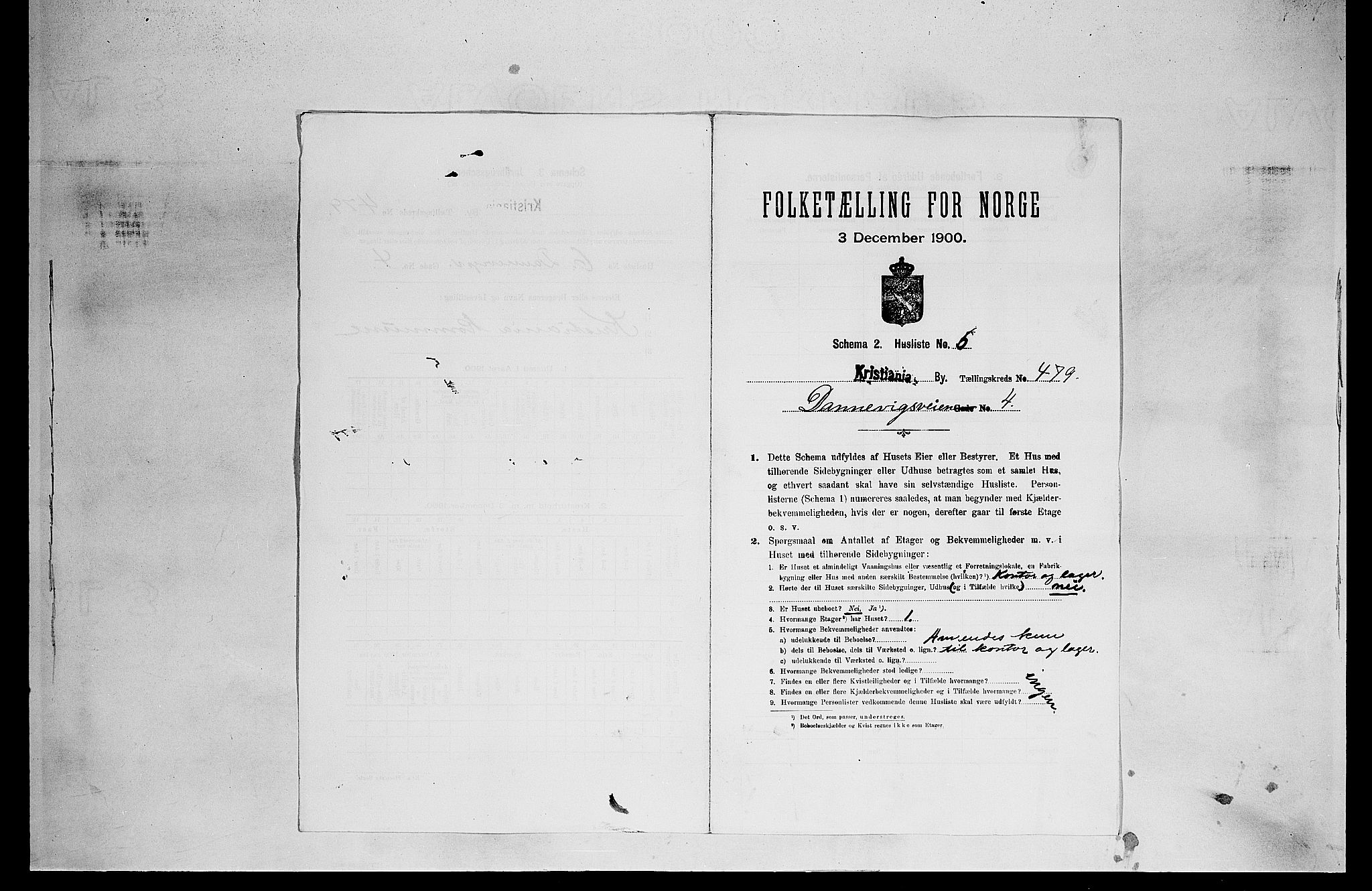 SAO, 1900 census for Kristiania, 1900, p. 15397