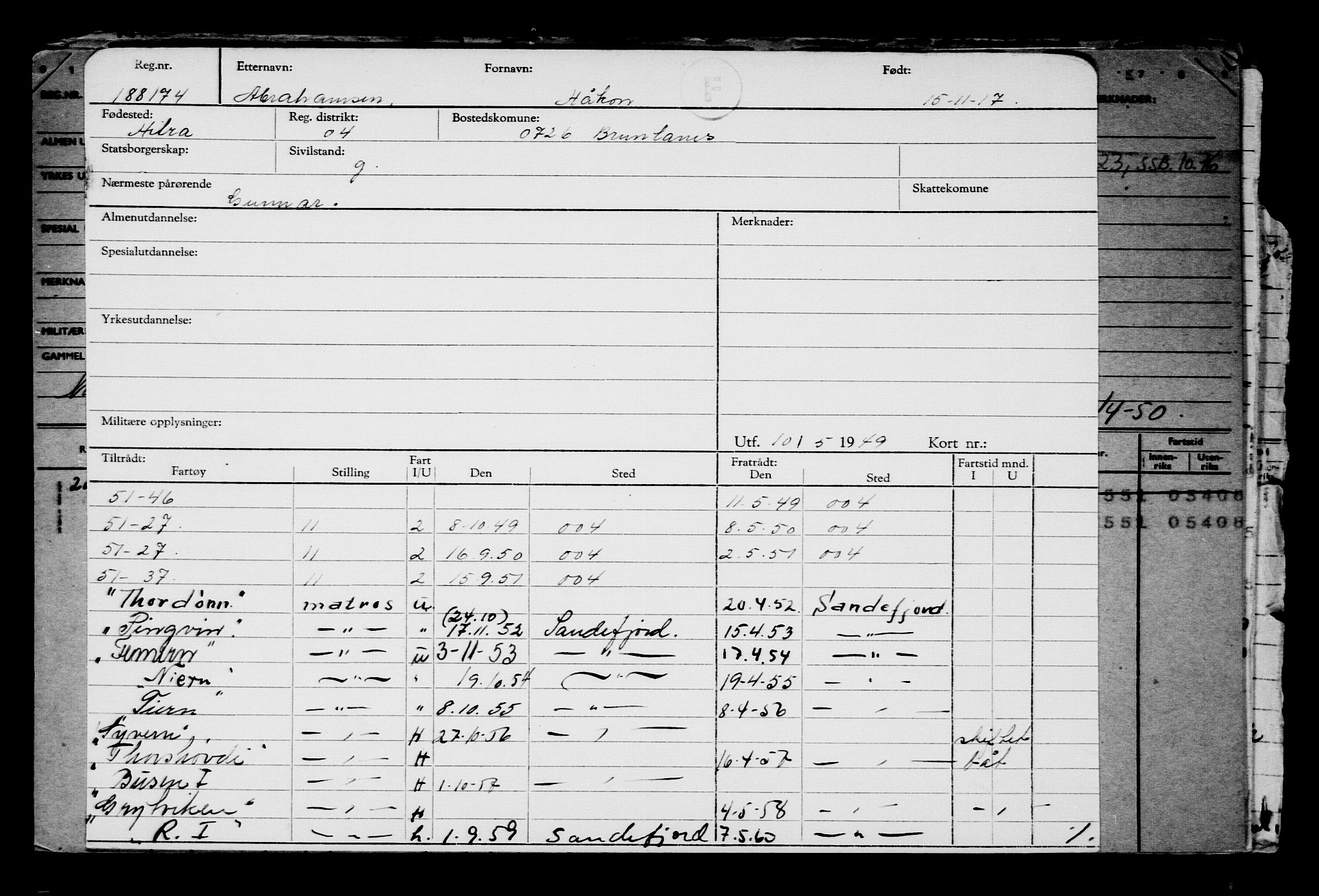 Direktoratet for sjømenn, AV/RA-S-3545/G/Gb/L0153: Hovedkort, 1917, p. 241