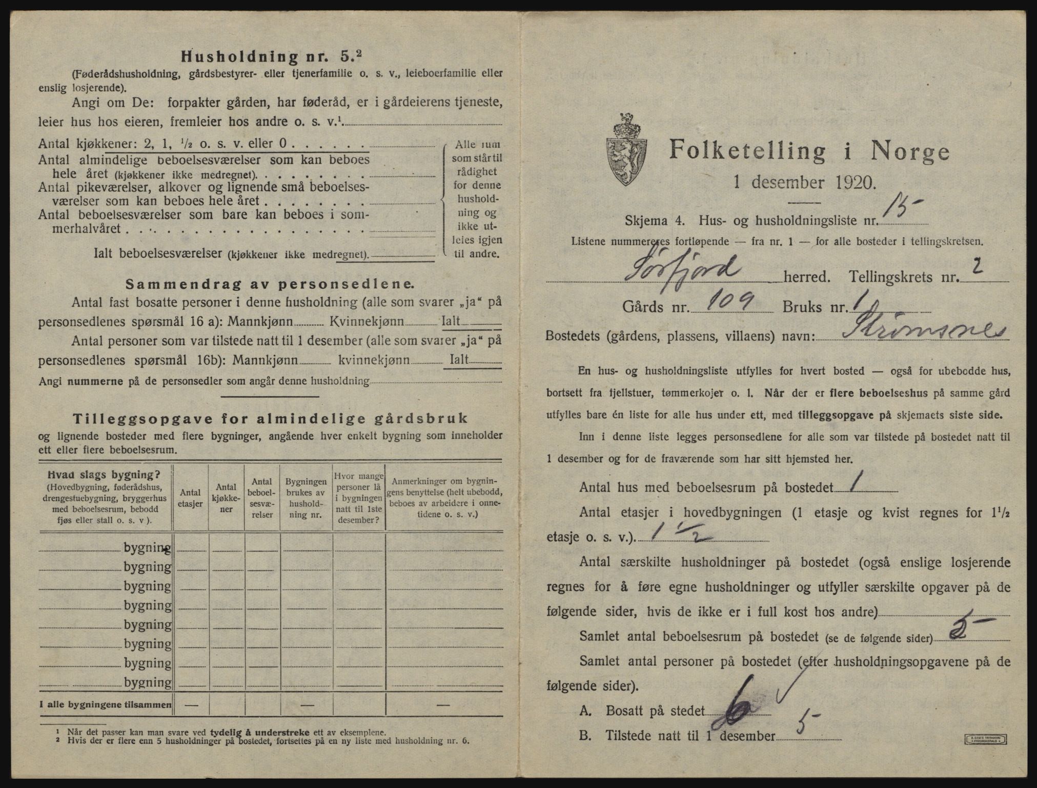 SATØ, 1920 census for Sørfjord, 1920, p. 85