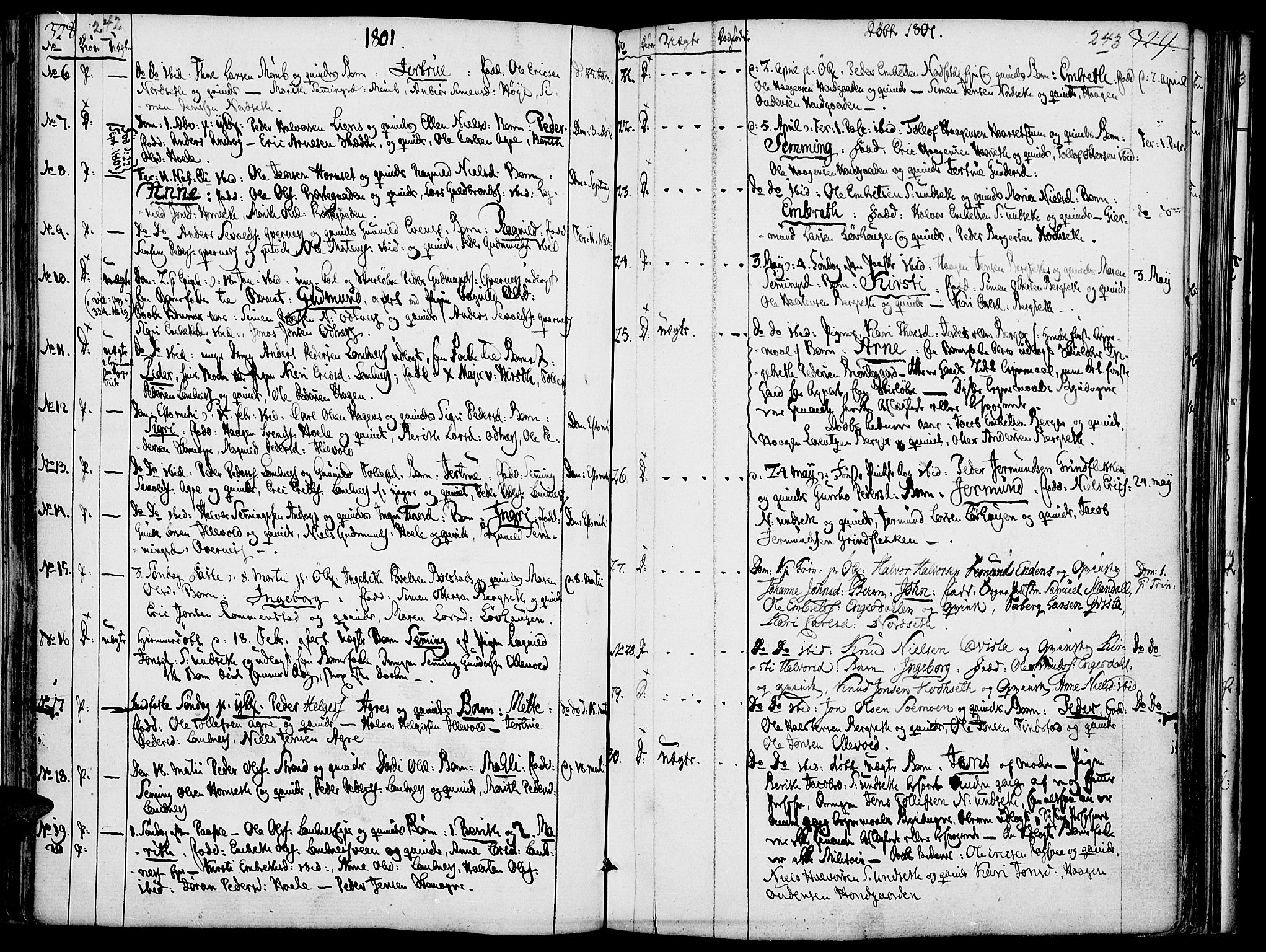 Rendalen prestekontor, SAH/PREST-054/H/Ha/Haa/L0002: Parish register (official) no. 2, 1788-1814, p. 242-243