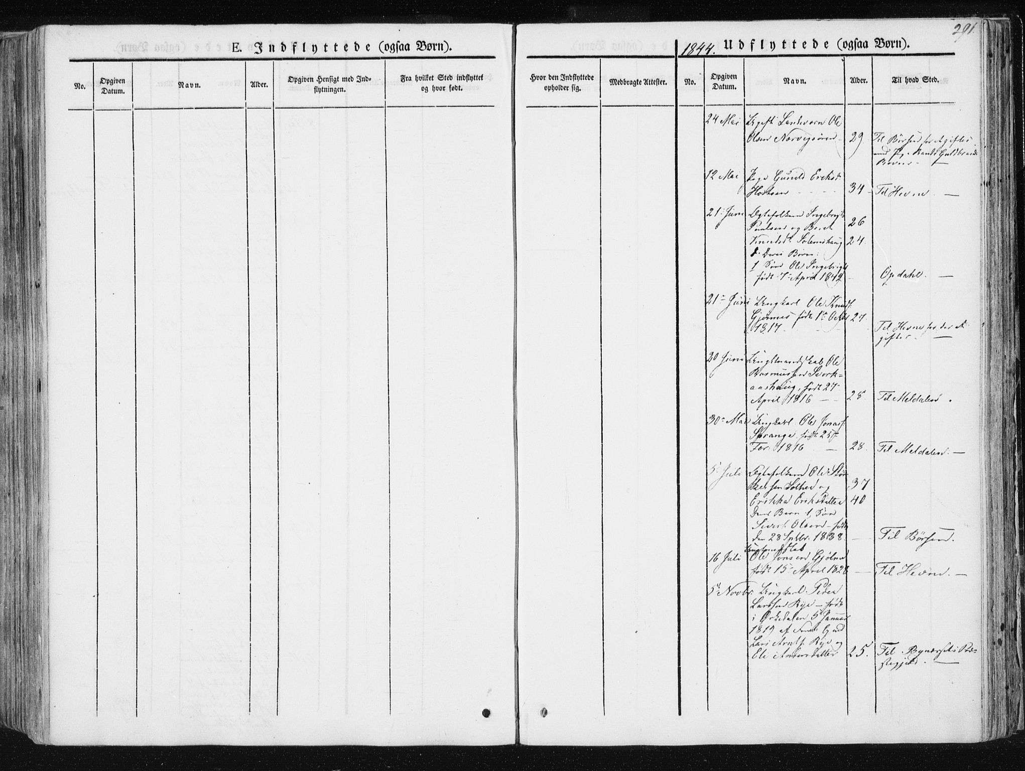 Ministerialprotokoller, klokkerbøker og fødselsregistre - Sør-Trøndelag, AV/SAT-A-1456/668/L0805: Parish register (official) no. 668A05, 1840-1853, p. 291