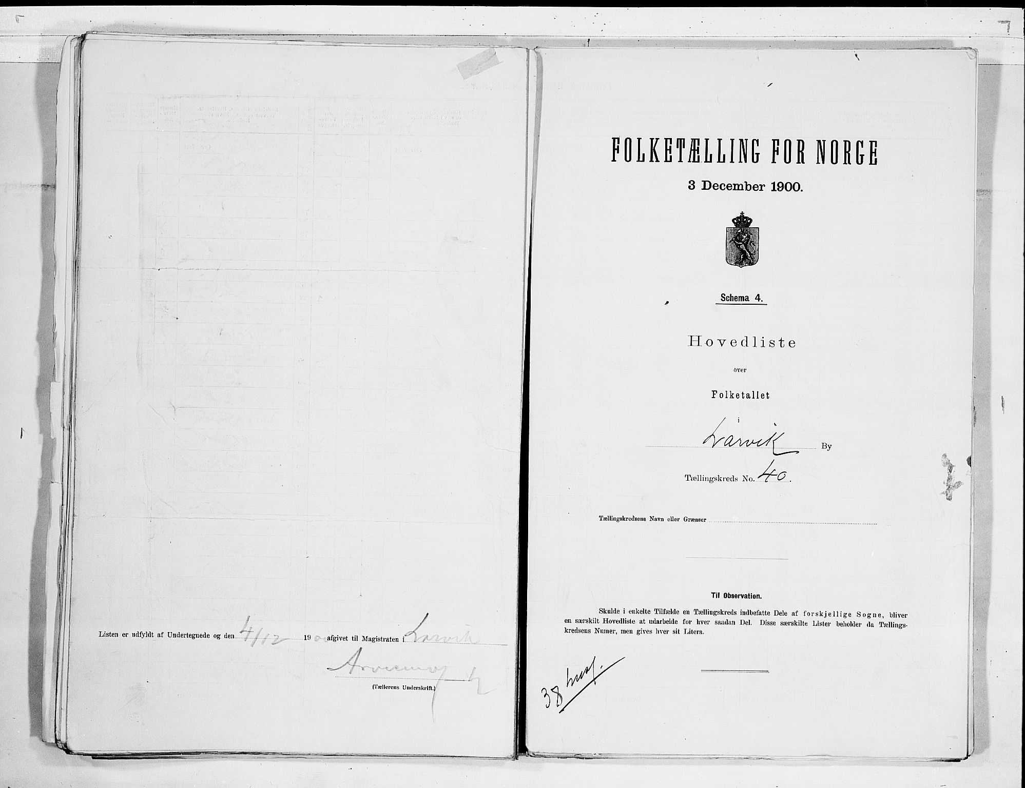 RA, 1900 census for Larvik, 1900, p. 82