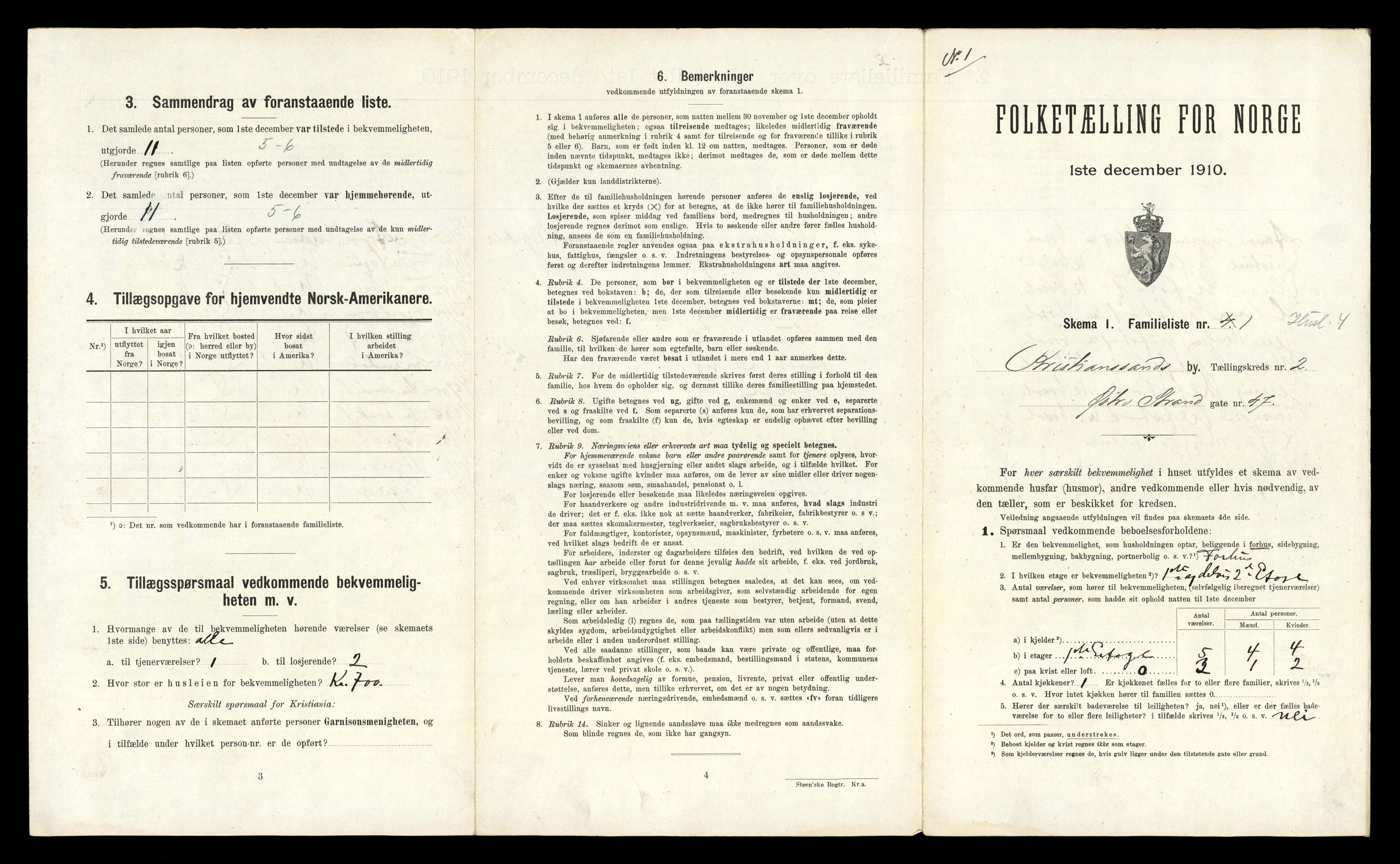 RA, 1910 census for Kristiansand, 1910, p. 386