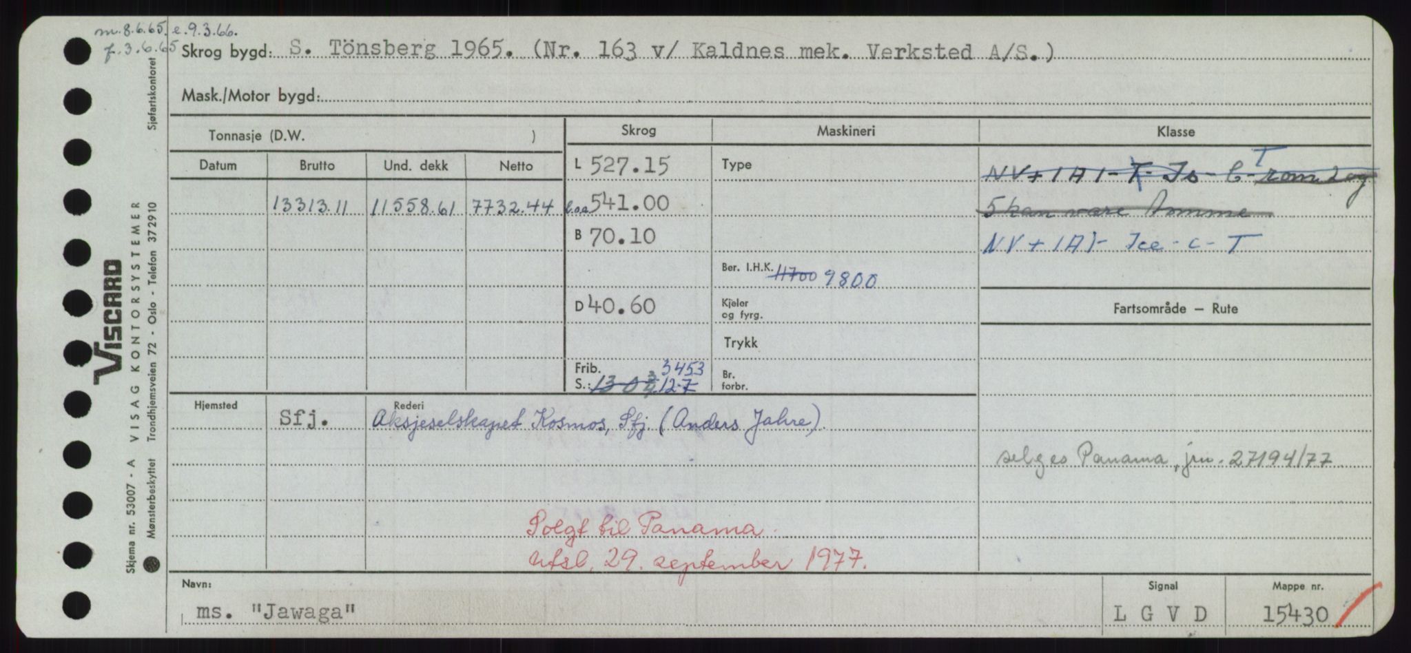 Sjøfartsdirektoratet med forløpere, Skipsmålingen, RA/S-1627/H/Hd/L0019: Fartøy, J, p. 317