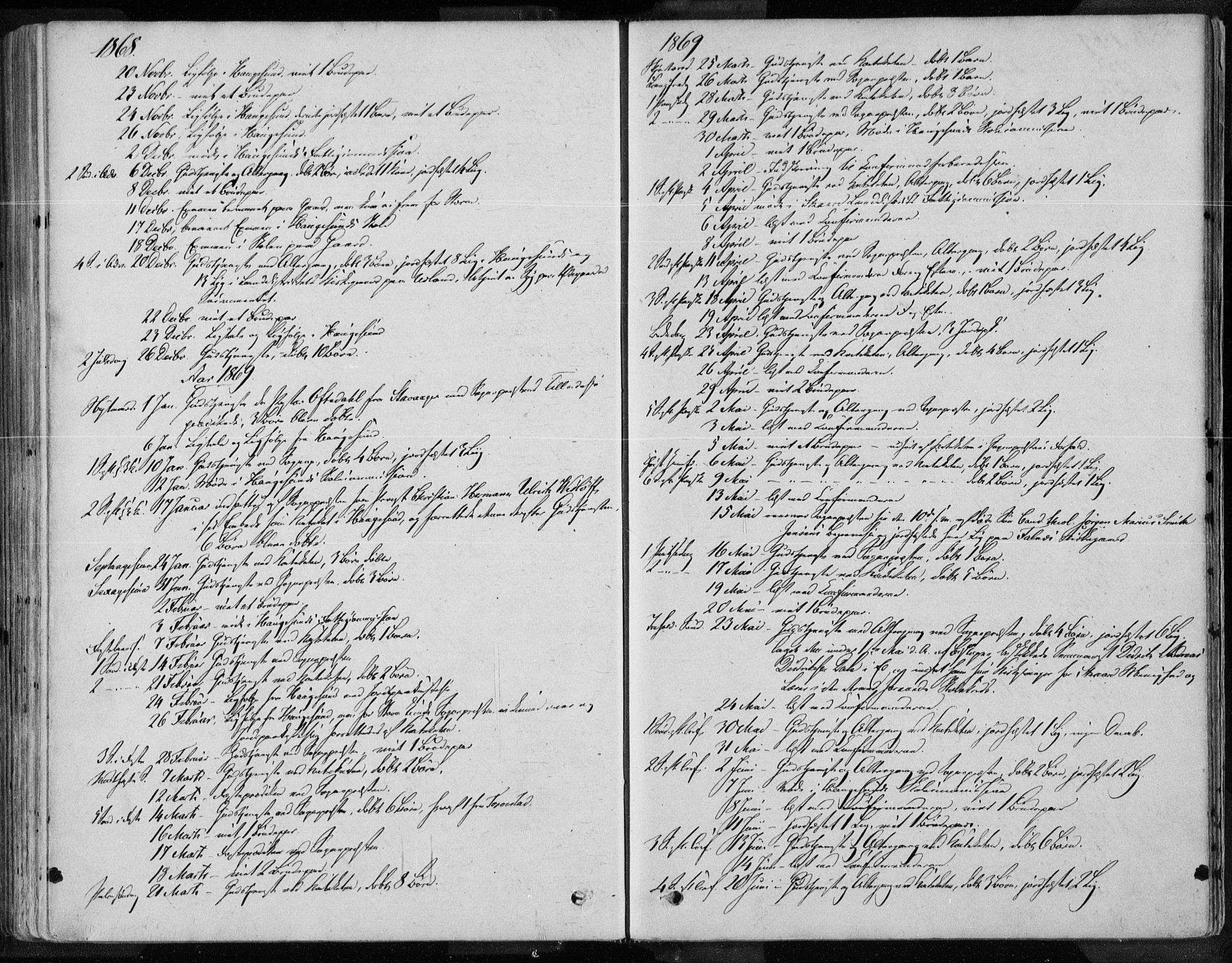 Torvastad sokneprestkontor, AV/SAST-A -101857/H/Ha/Haa/L0013: Parish register (official) no. A 12.2, 1867-1877