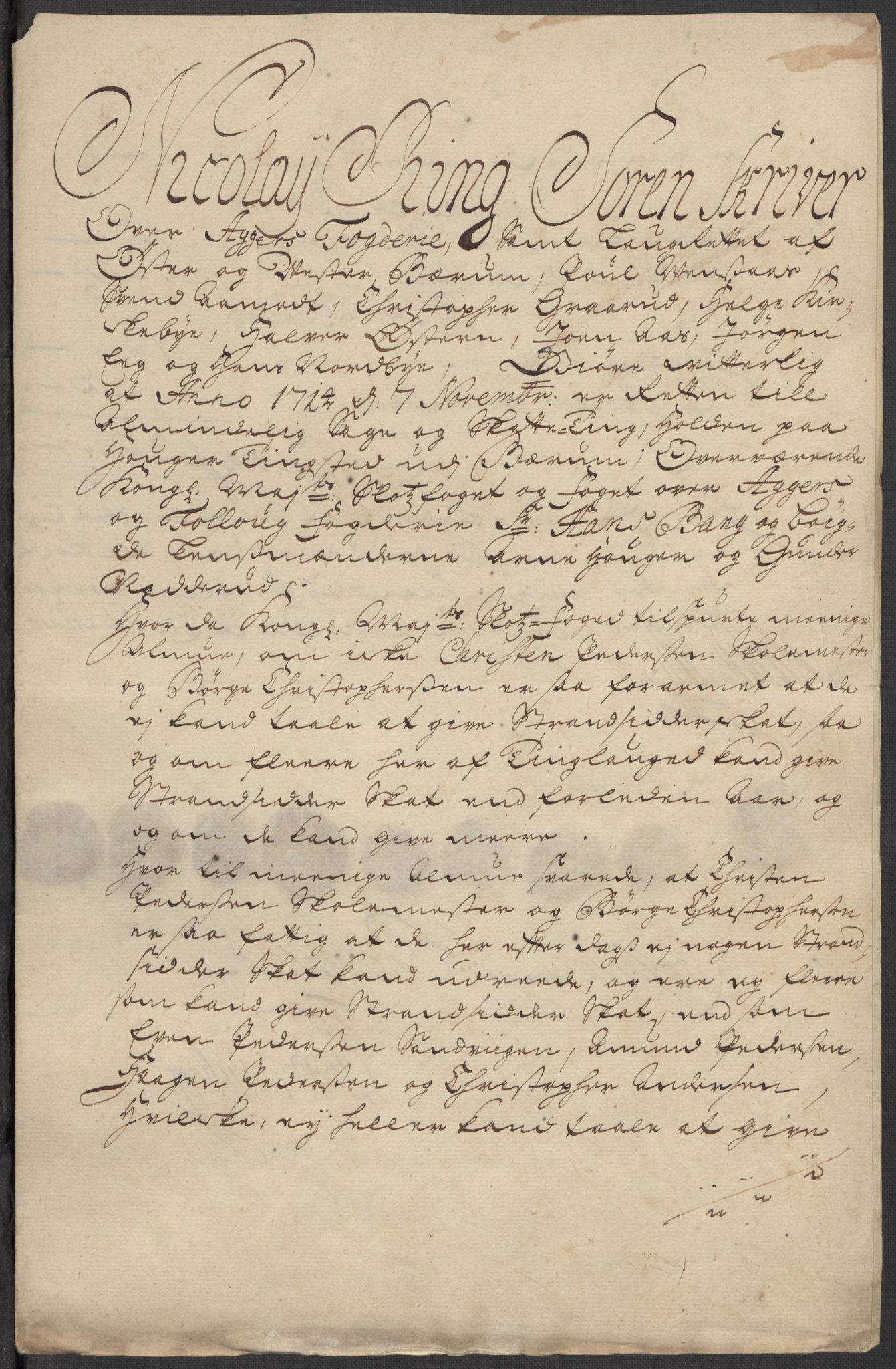 Rentekammeret inntil 1814, Reviderte regnskaper, Fogderegnskap, AV/RA-EA-4092/R10/L0451: Fogderegnskap Aker og Follo, 1713-1714, p. 318