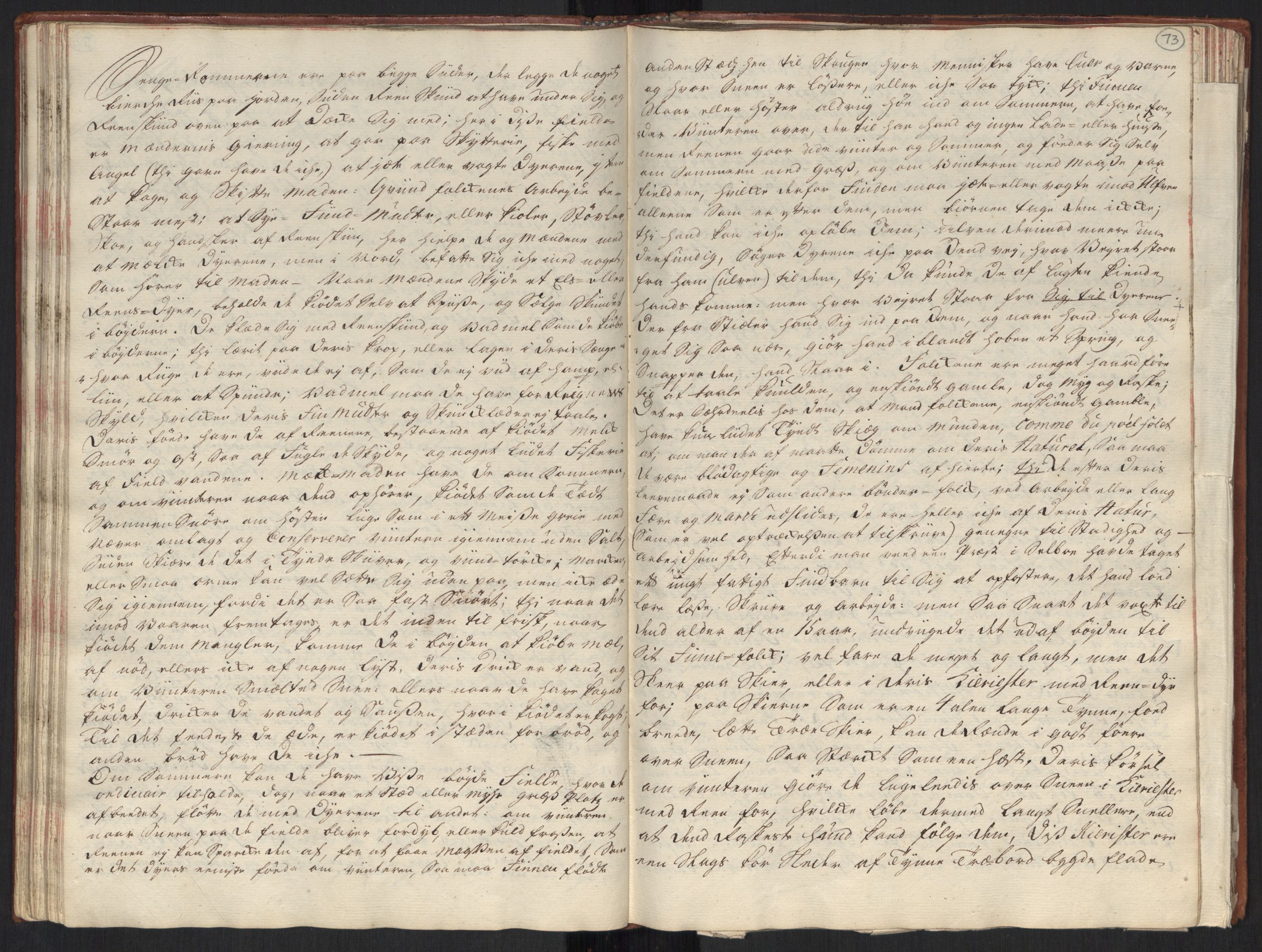 Danske Kanselli, Grensearkivet, AV/RA-EA-4062/F/L0010/0002: Volum XX-XXII / Vol. XXI: Major Schnitlers grenseeksaminasjonsprotokoll, 1. bind, 1742, p. 72b-73a
