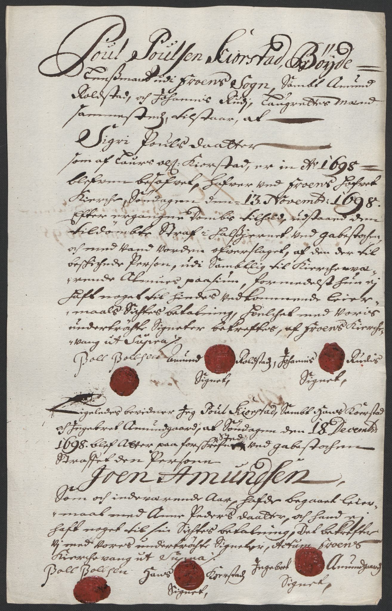 Rentekammeret inntil 1814, Reviderte regnskaper, Fogderegnskap, AV/RA-EA-4092/R17/L1171: Fogderegnskap Gudbrandsdal, 1698, p. 76