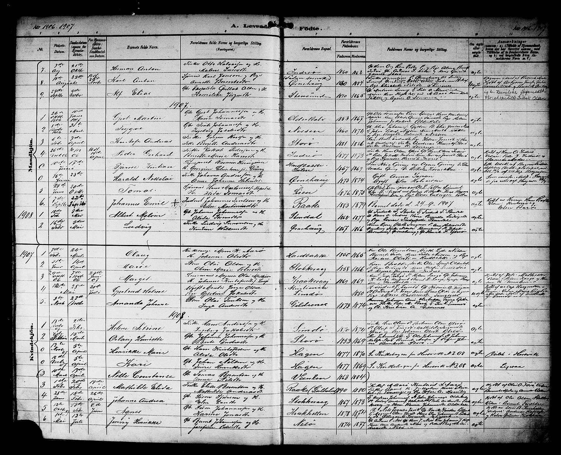 Solund sokneprestembete, SAB/A-81401: Parish register (copy) no. A 2, 1893-1921, p. 16