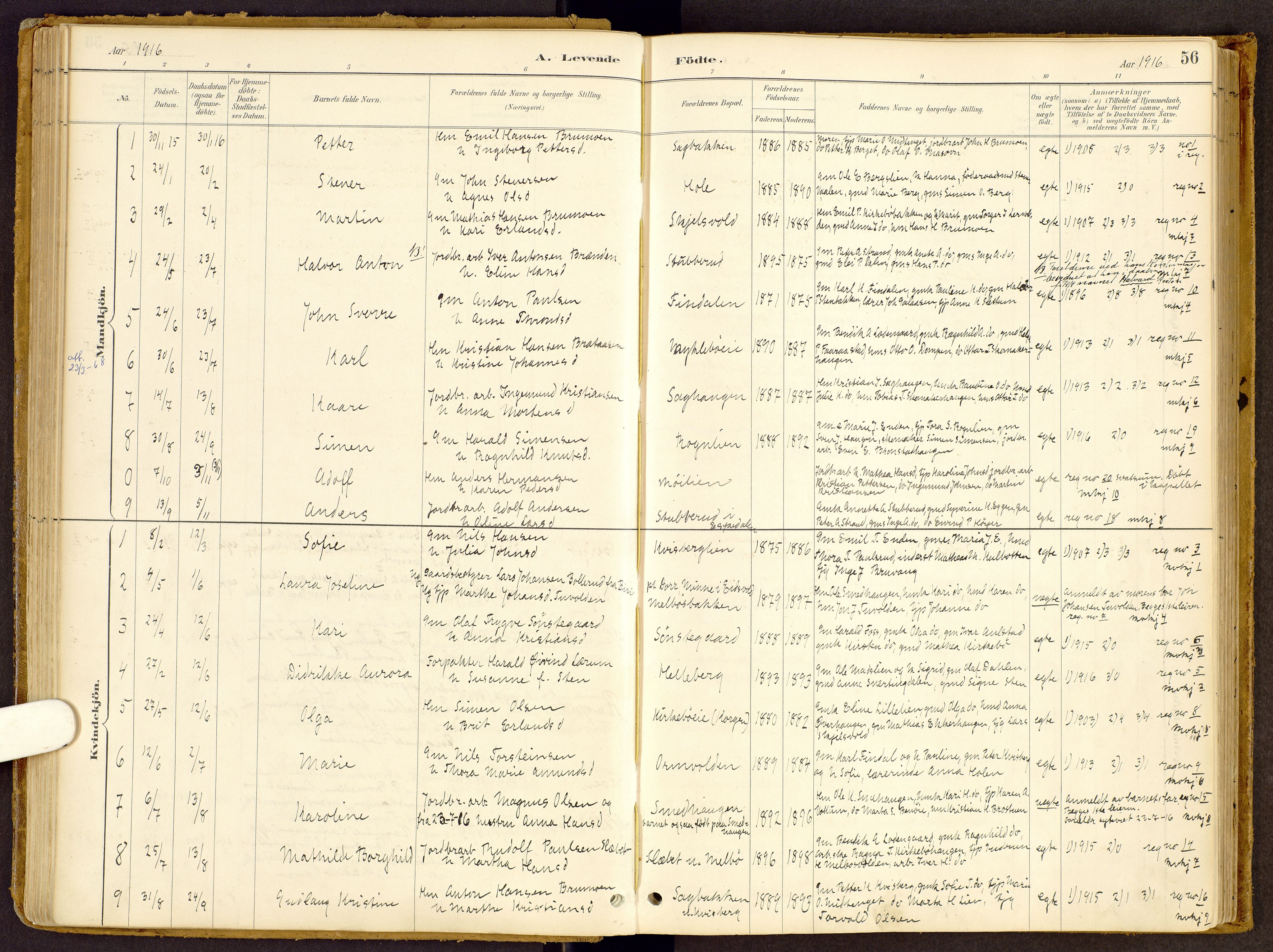 Vestre Gausdal prestekontor, AV/SAH-PREST-094/H/Ha/Haa/L0002: Parish register (official) no. 2, 1887-1918, p. 56