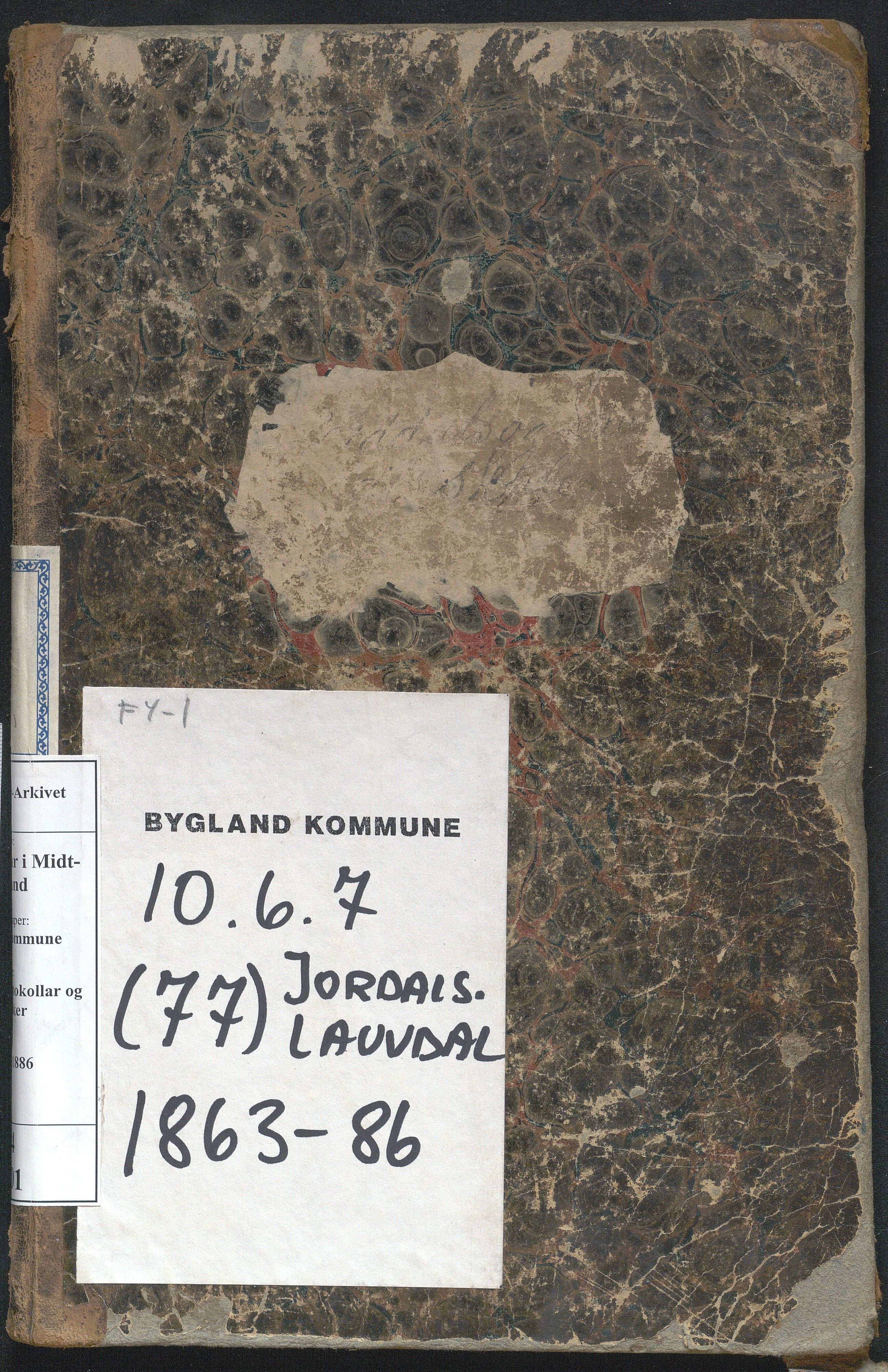 Bygland kommune, Skulekrinsar i Midt-Bygland, AAKS/KA0938-550b/F4/L0001: Skuleprotokoll Lauvdal og Joraksbø, 1863-1886