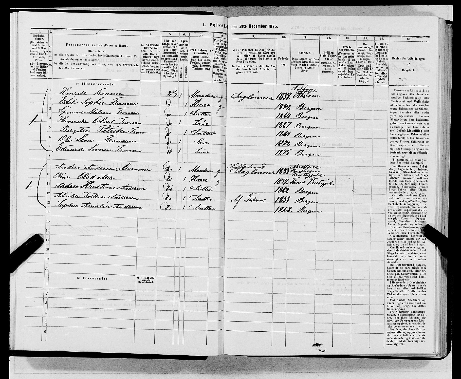 SAB, 1875 census for 1301 Bergen, 1875, p. 4951