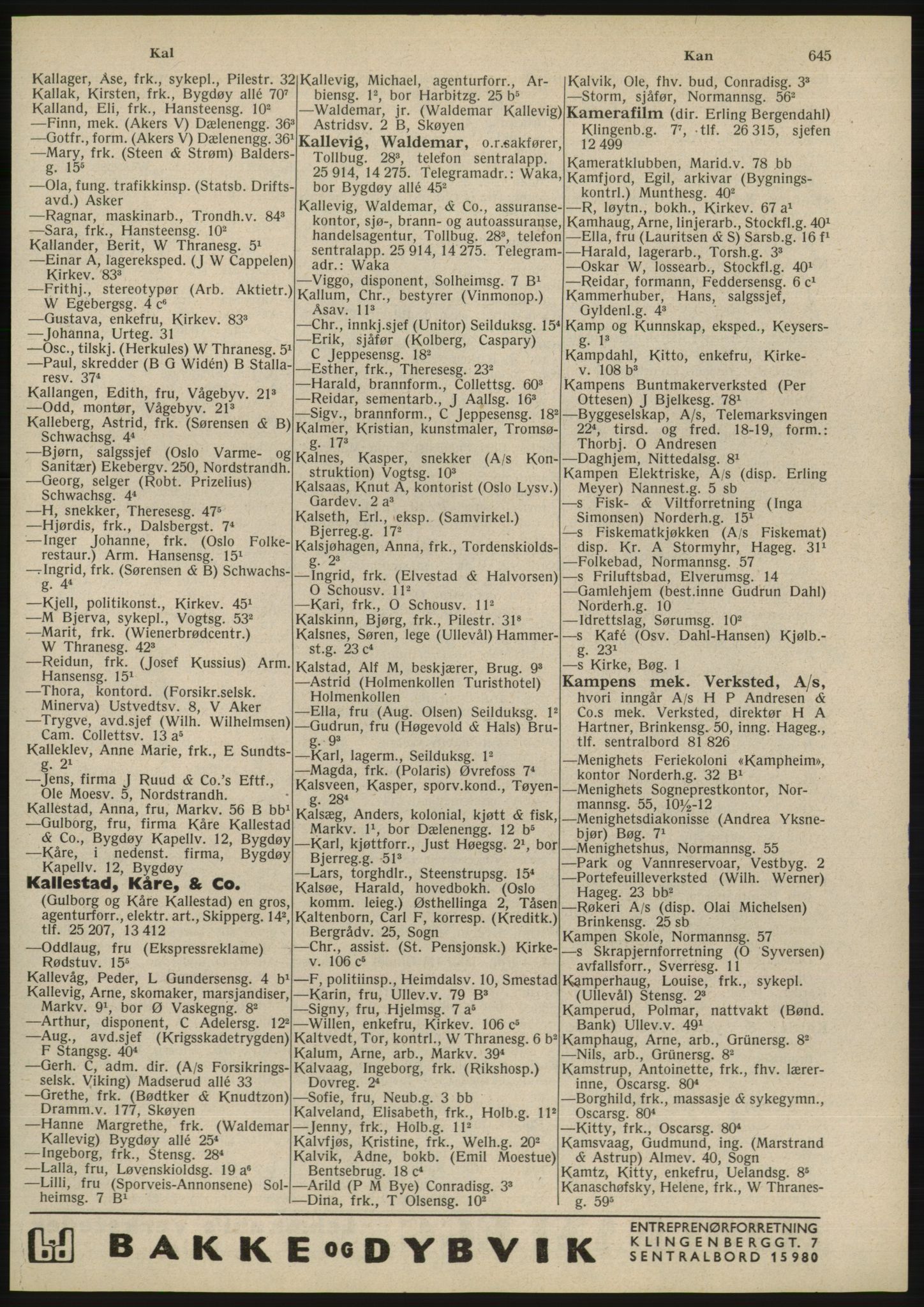 Kristiania/Oslo adressebok, PUBL/-, 1945, p. 641