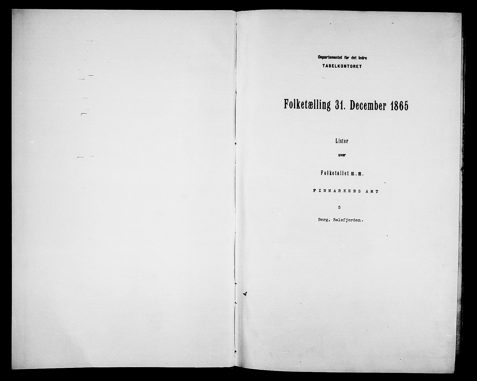 RA, 1865 census for Berg, 1865, p. 3