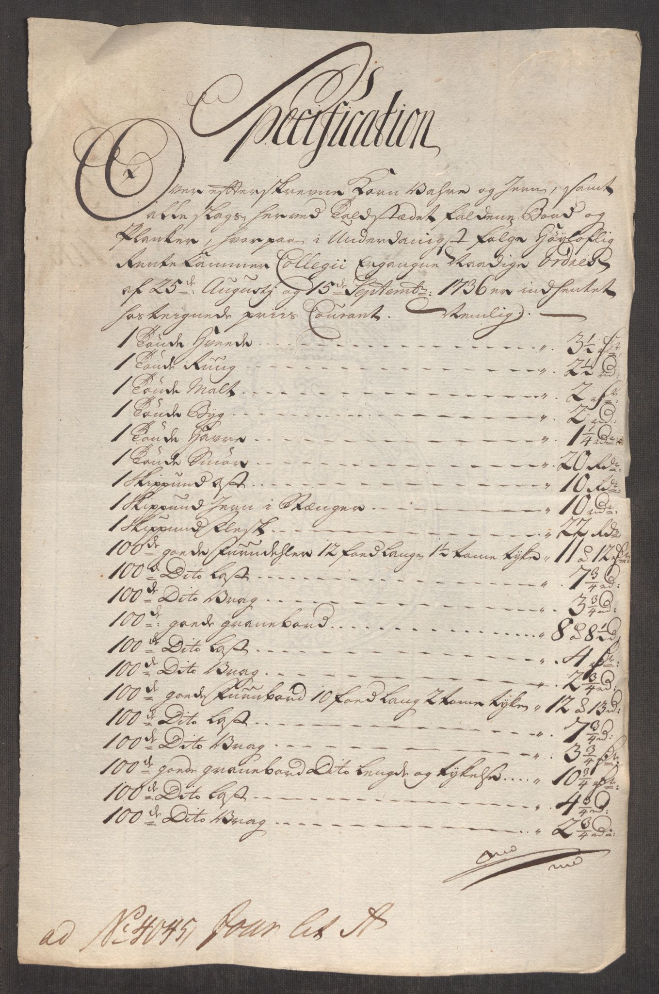 Rentekammeret inntil 1814, Realistisk ordnet avdeling, RA/EA-4070/Oe/L0002: [Ø1]: Priskuranter, 1740-1744, p. 682