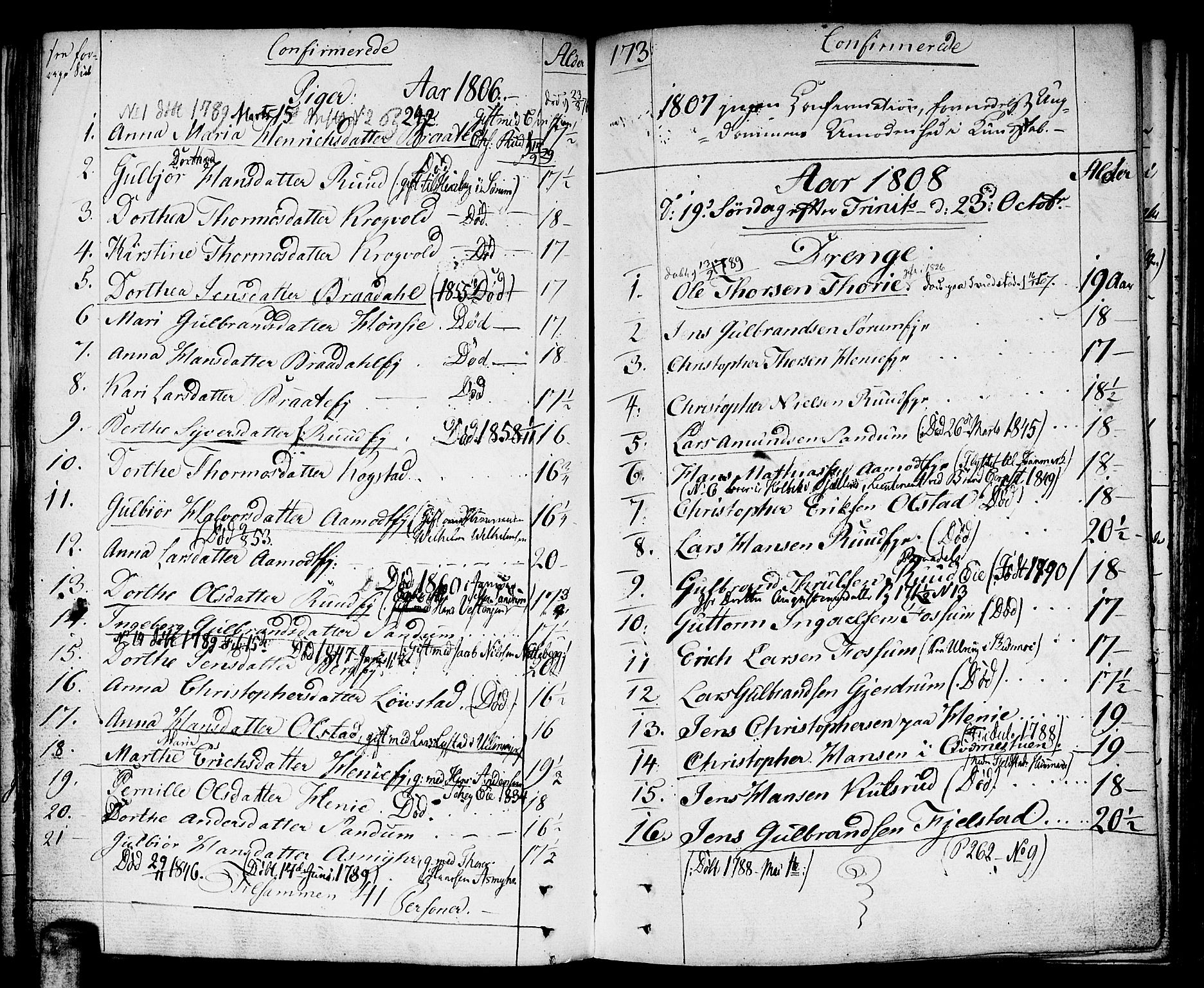 Gjerdrum prestekontor Kirkebøker, SAO/A-10412b/F/Fa/L0003: Parish register (official) no. I 3, 1798-1815, p. 173
