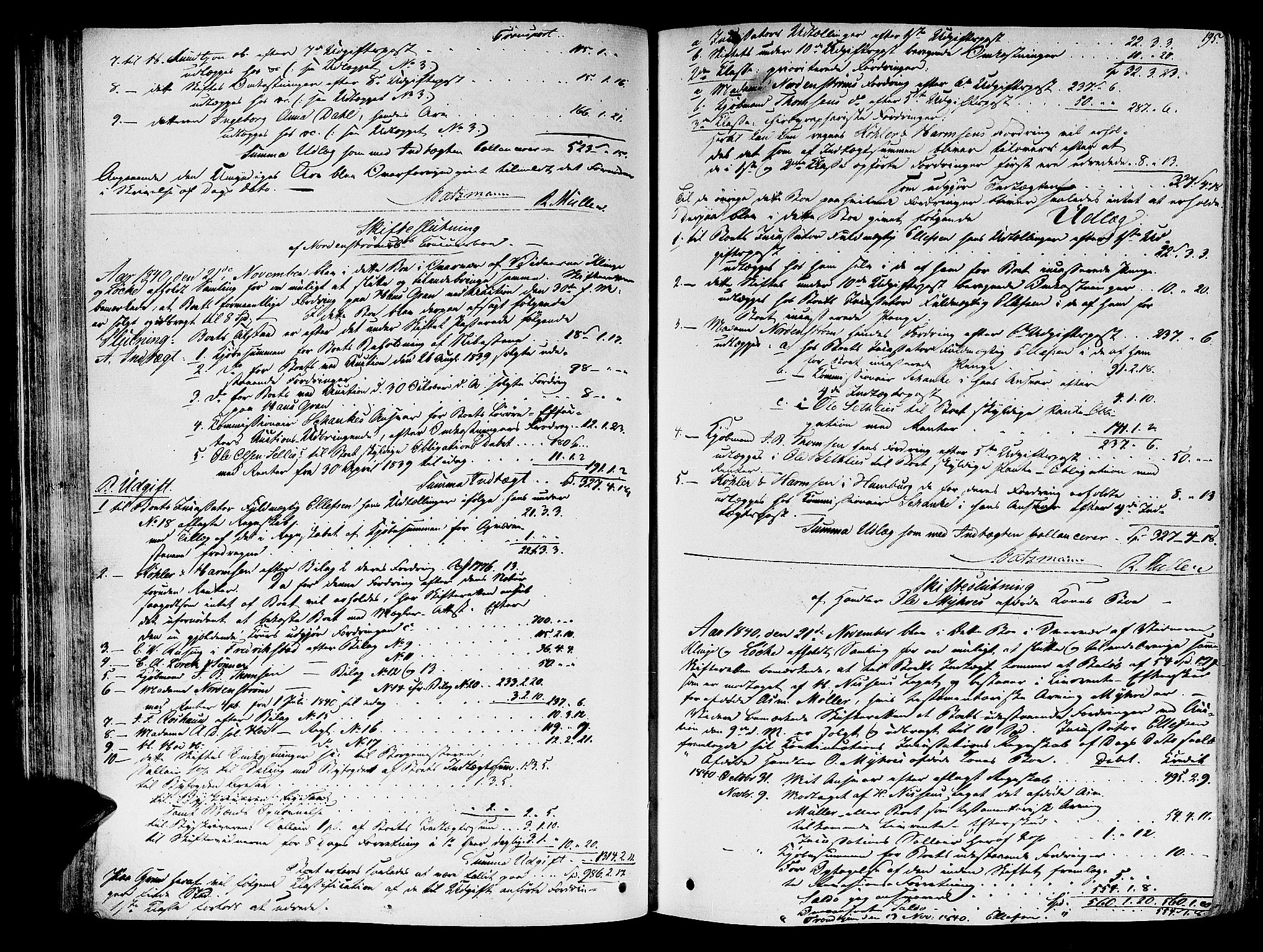 Trondheim byfogd, AV/SAT-A-0003/1/3/3A/L0029: Skifteslutningsprotokoll - 18/4-17/3. (m/ register), 1835-1852, p. 195
