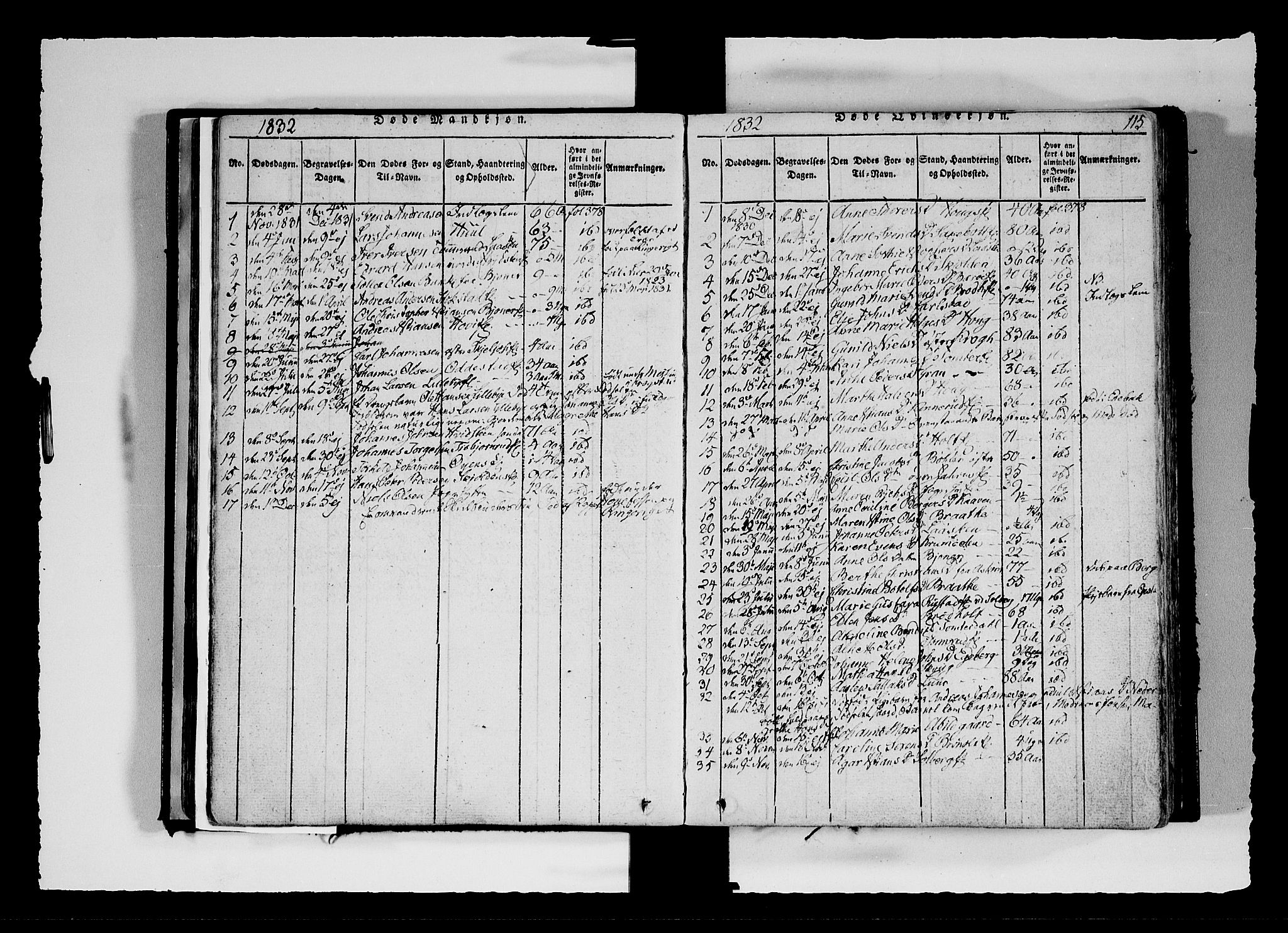 Hobøl prestekontor Kirkebøker, AV/SAO-A-2002/F/Fa/L0002: Parish register (official) no. I 2, 1814-1841, p. 115