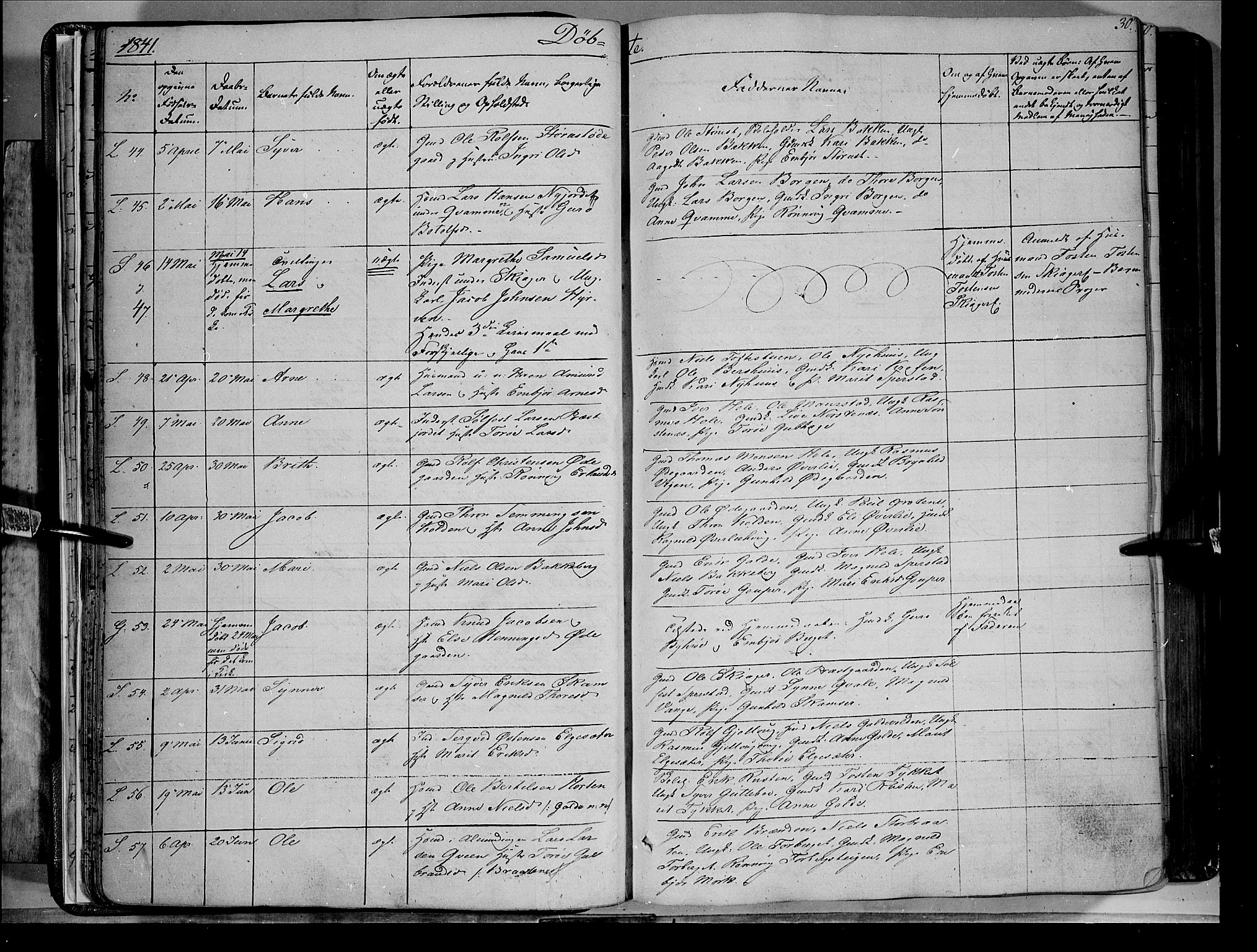 Lom prestekontor, SAH/PREST-070/K/L0006: Parish register (official) no. 6A, 1837-1863, p. 30