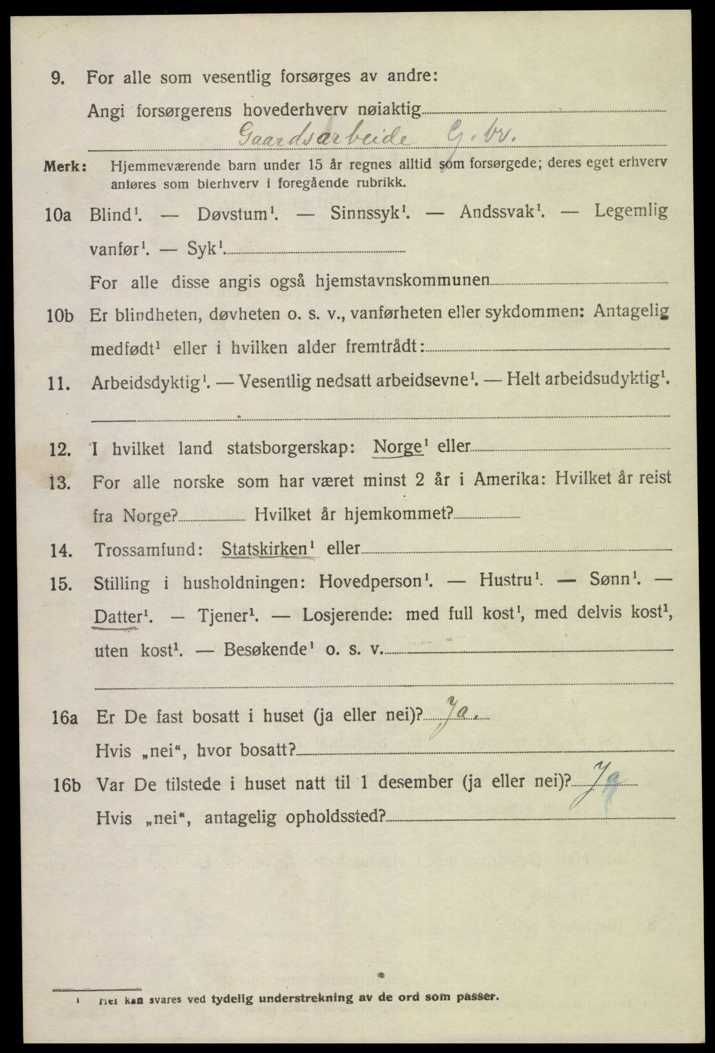 SAK, 1920 census for Bakke, 1920, p. 1427