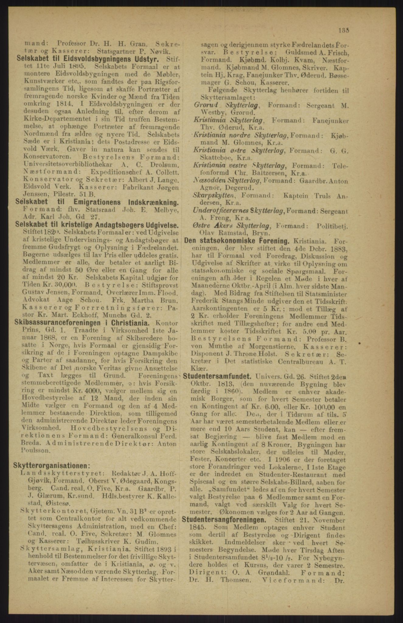 Kristiania/Oslo adressebok, PUBL/-, 1911, p. 135