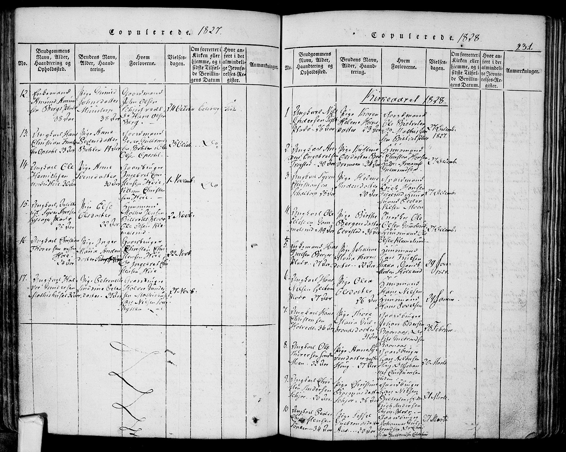 Eidsberg prestekontor Kirkebøker, AV/SAO-A-10905/F/Fa/L0007: Parish register (official) no. I 7, 1814-1832, p. 231