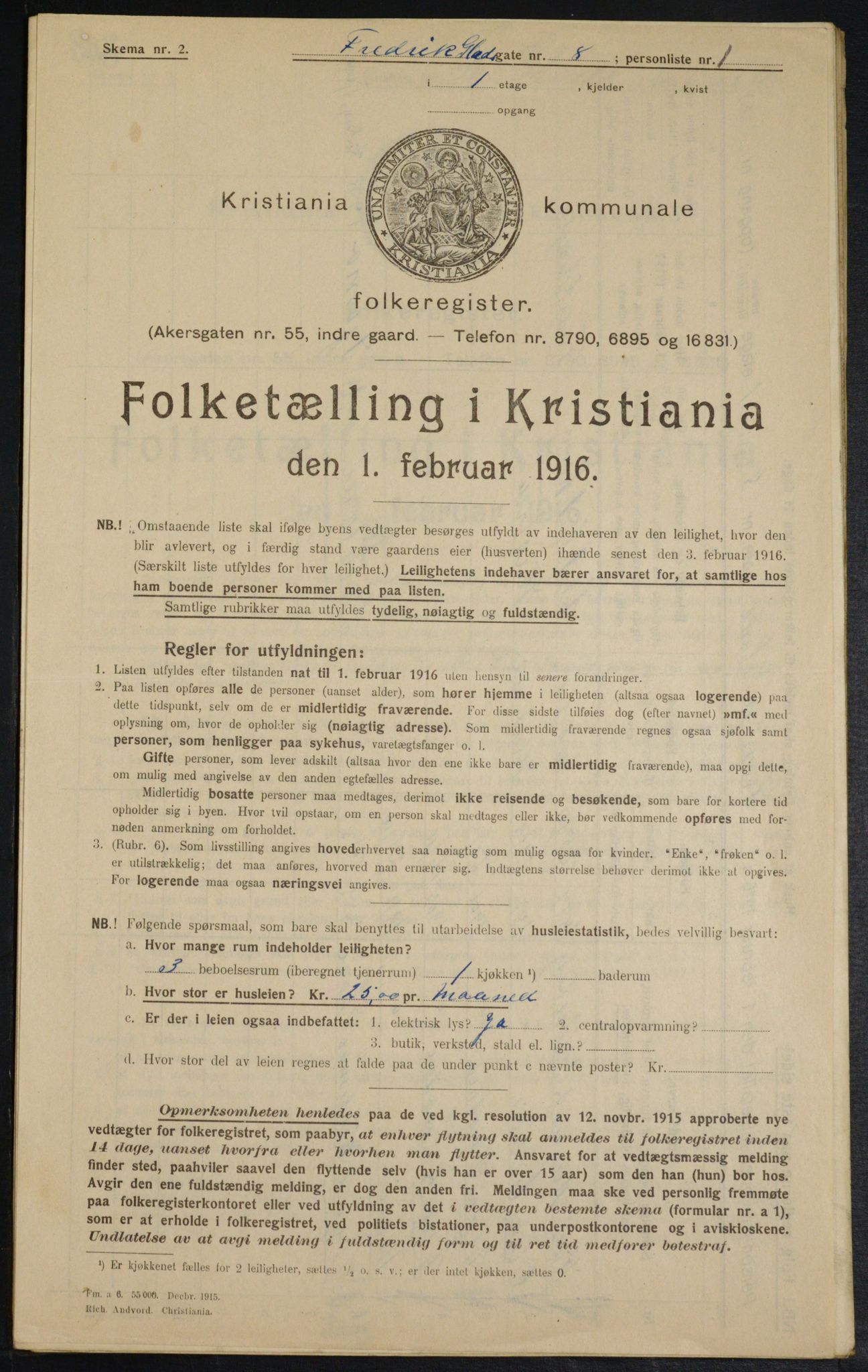 OBA, Municipal Census 1916 for Kristiania, 1916, p. 26920