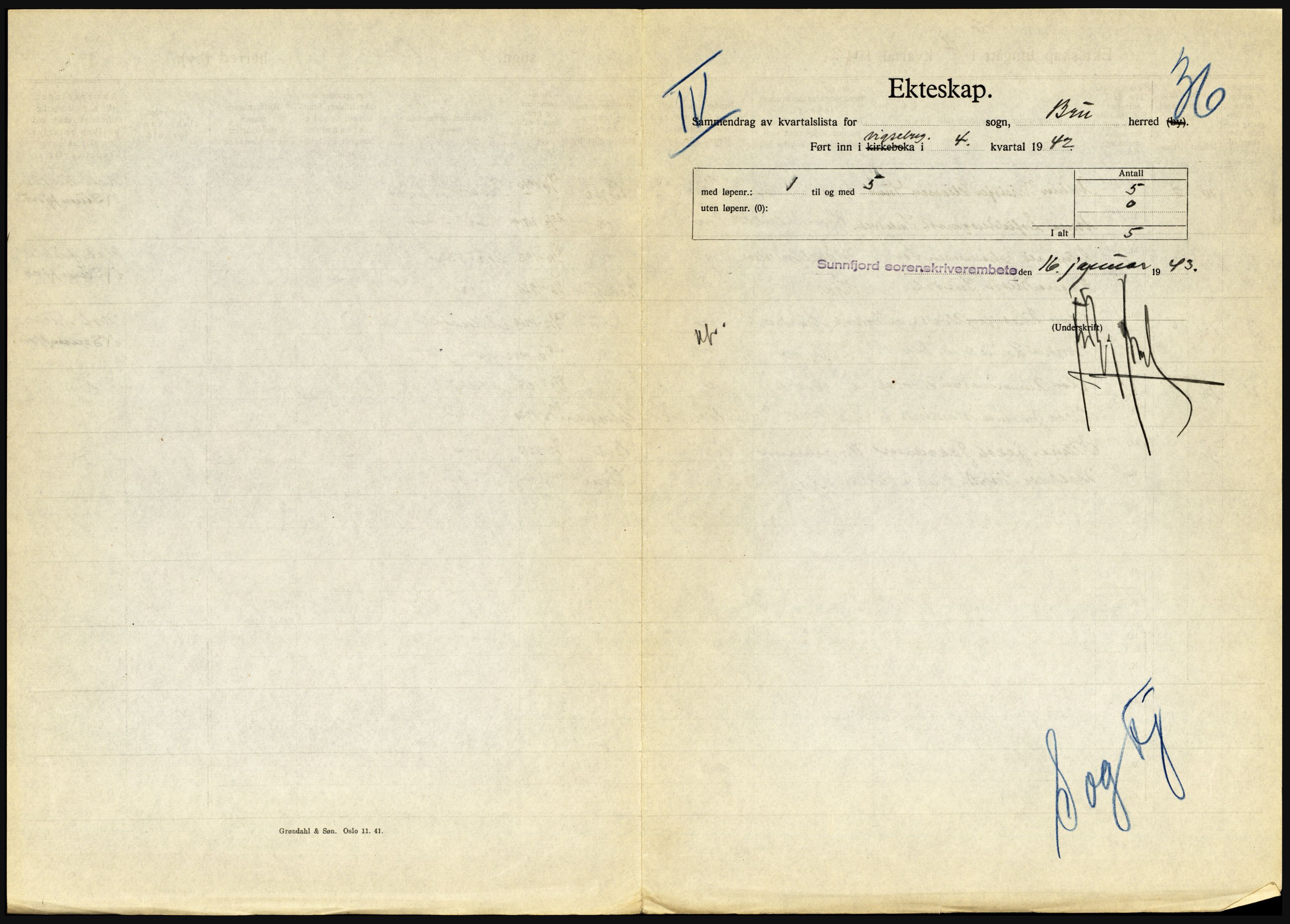 Statistisk sentralbyrå, Sosiodemografiske emner, Befolkning, AV/RA-S-2228/D/Df/Dfe/Dfeb/L0032: Sogn og Fjordane, 1942, p. 221