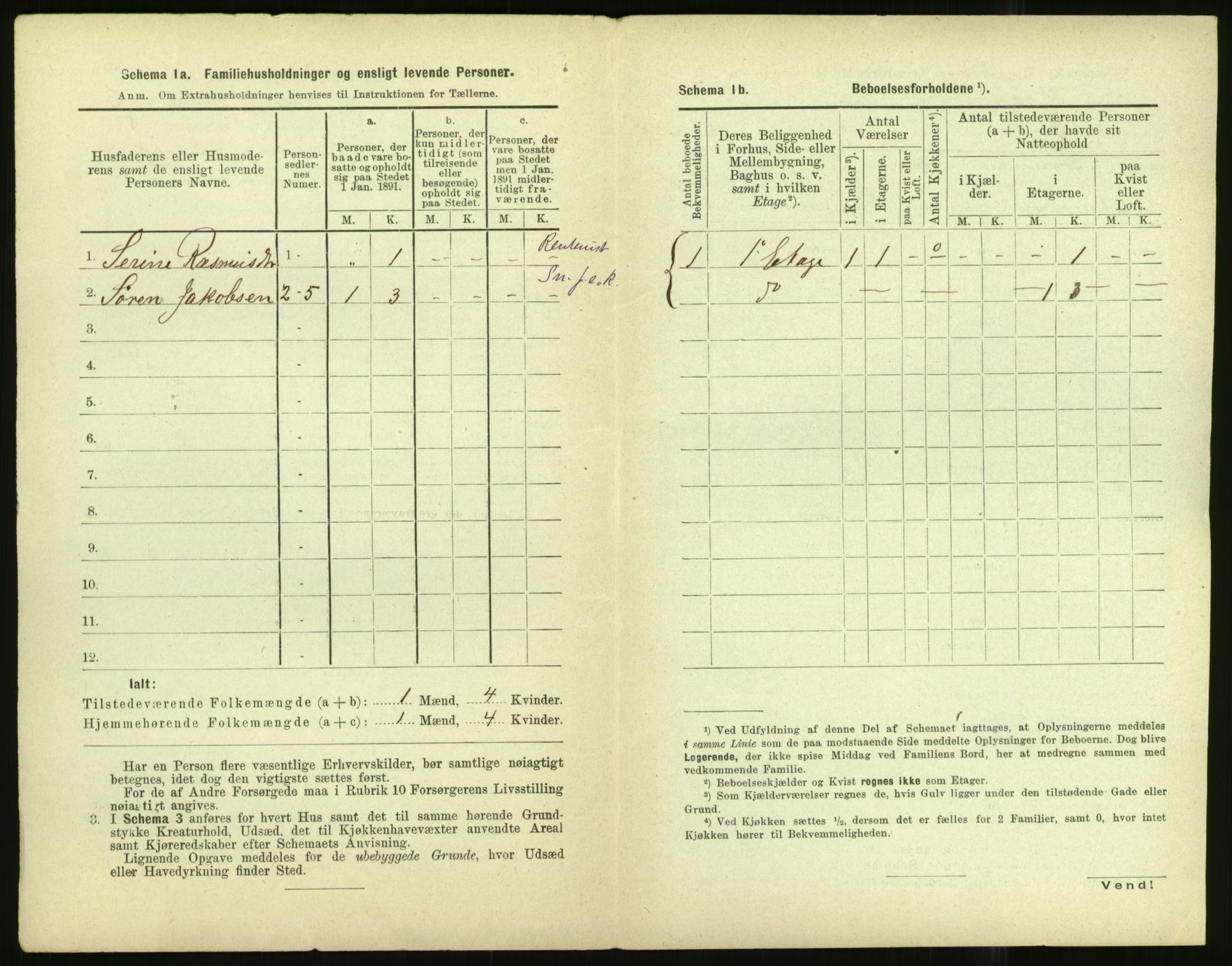RA, 1891 census for 1401 Florø, 1891, p. 14