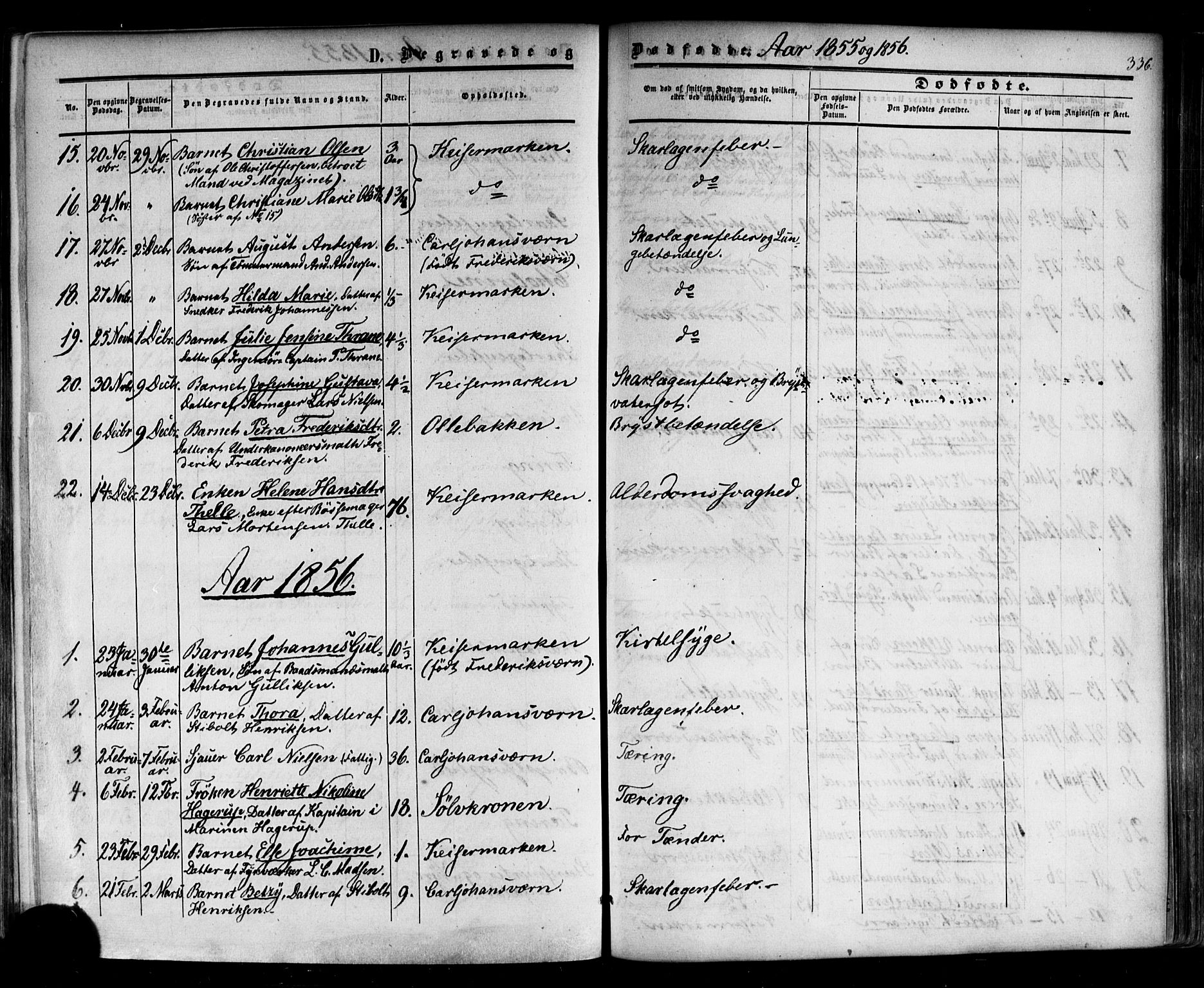 Horten kirkebøker, AV/SAKO-A-348/F/Fa/L0001: Parish register (official) no. 1, 1855-1871, p. 336