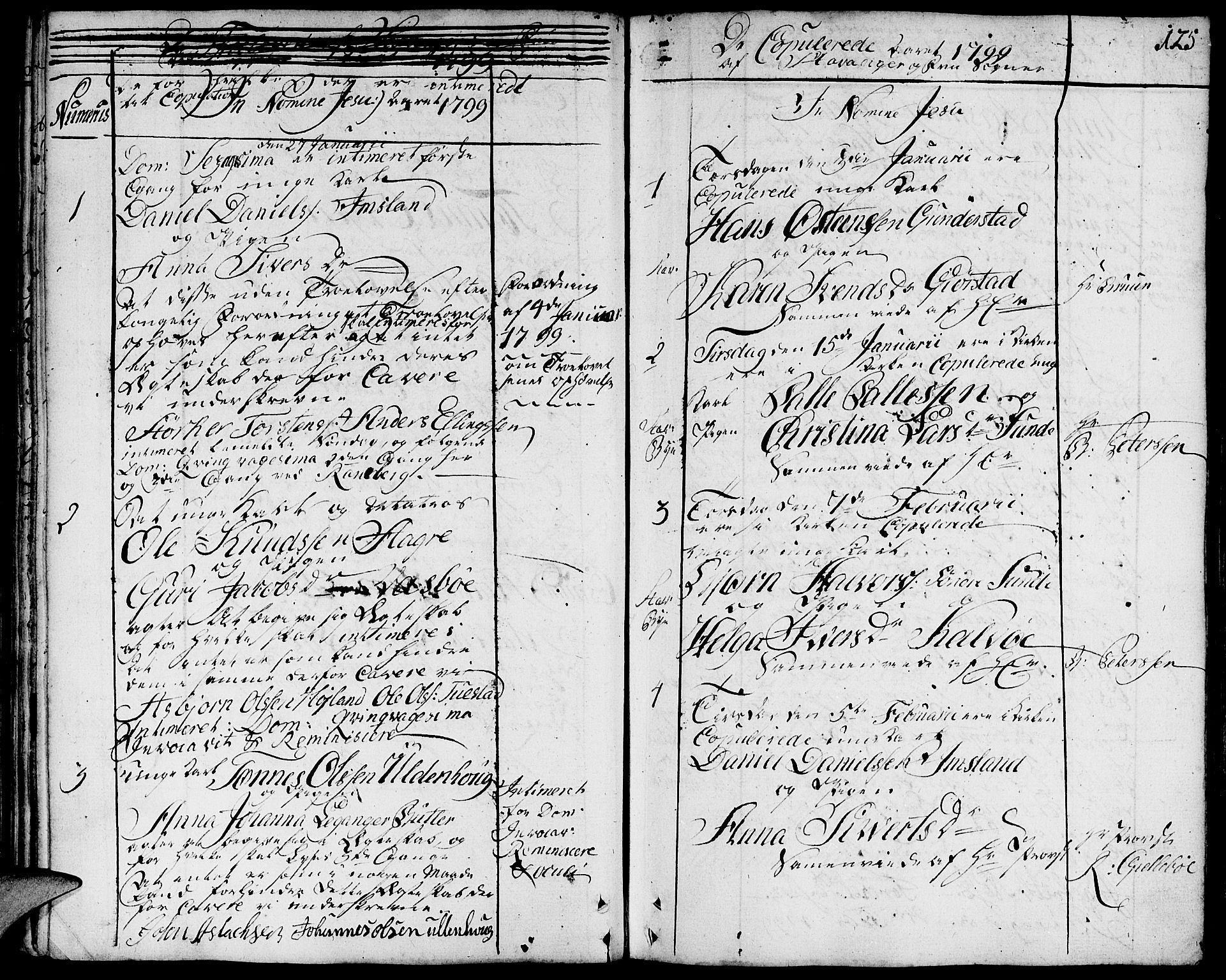 Domkirken sokneprestkontor, SAST/A-101812/001/30/30BA/L0006: Parish register (official) no. A 6, 1783-1815, p. 125