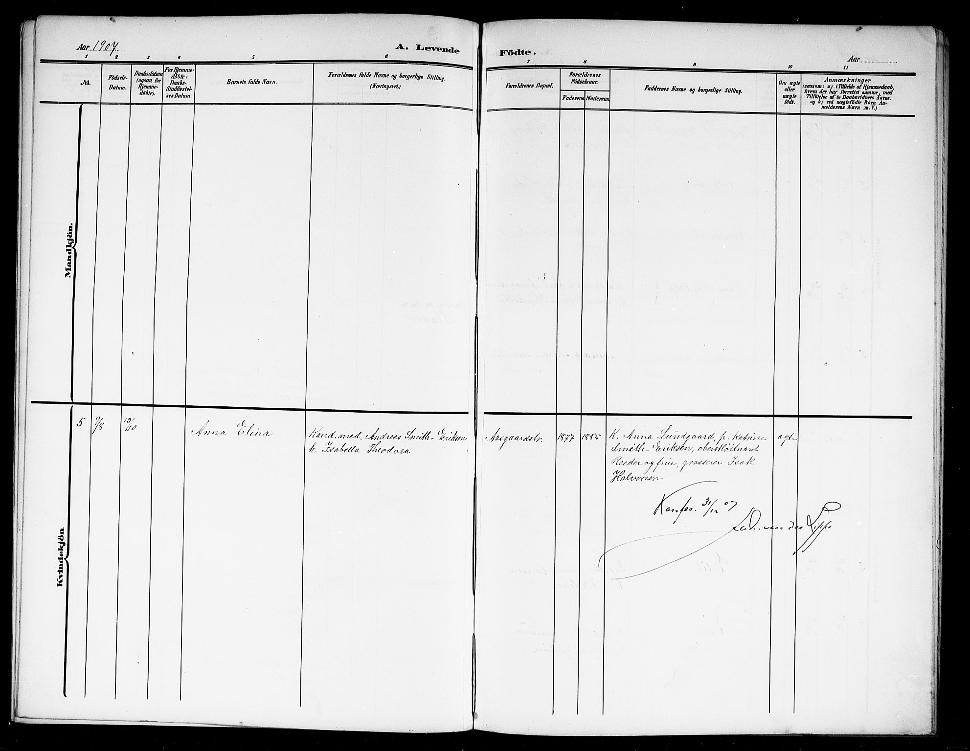 Borre kirkebøker, AV/SAKO-A-338/G/Gc/L0001: Parish register (copy) no. III 1, 1907-1920