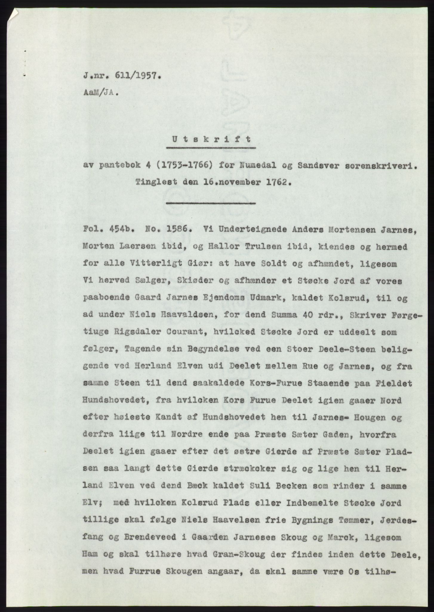 Statsarkivet i Kongsberg, SAKO/A-0001, 1957, p. 247
