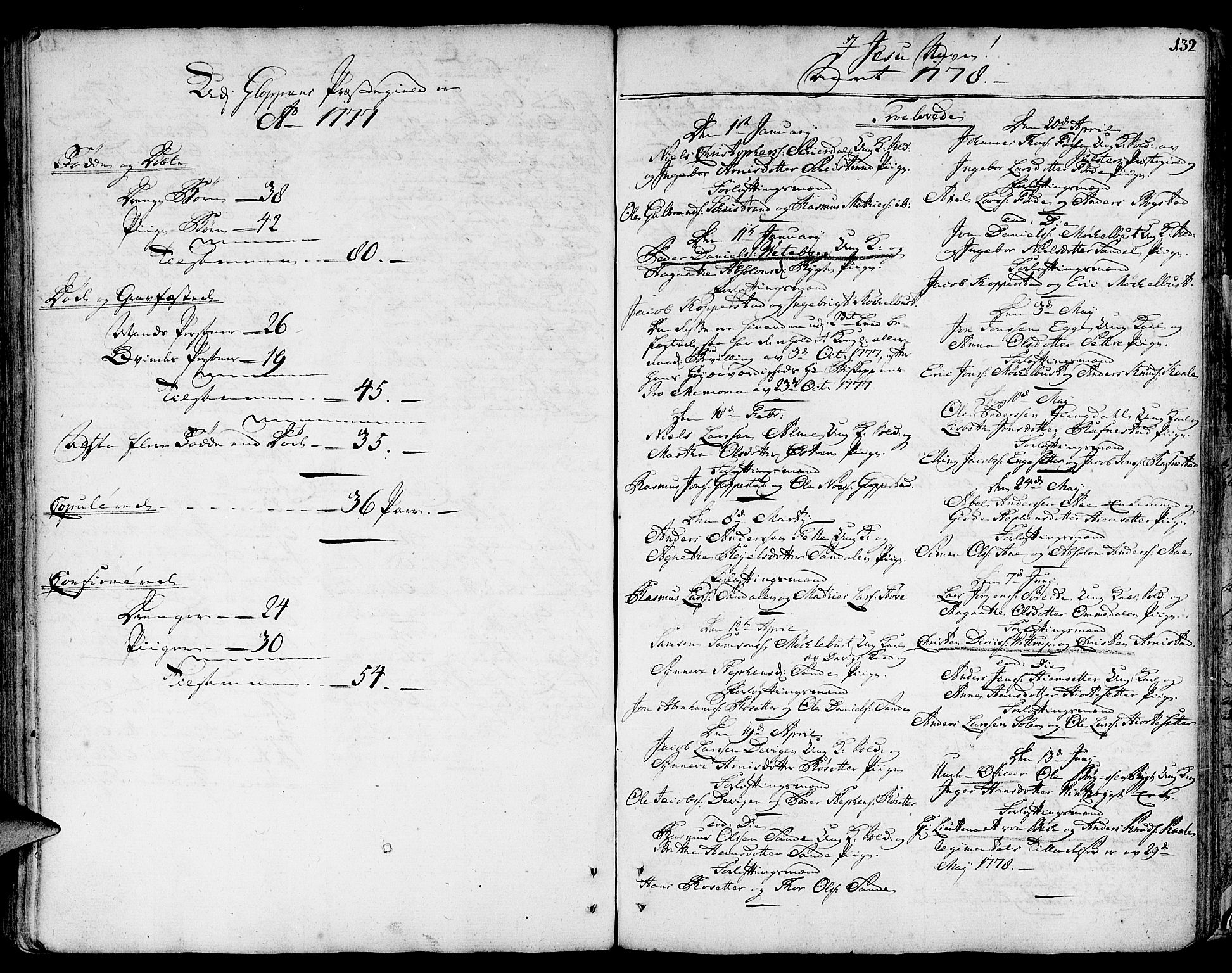 Gloppen sokneprestembete, SAB/A-80101/H/Haa/Haaa/L0004: Parish register (official) no. A 4, 1758-1784, p. 132