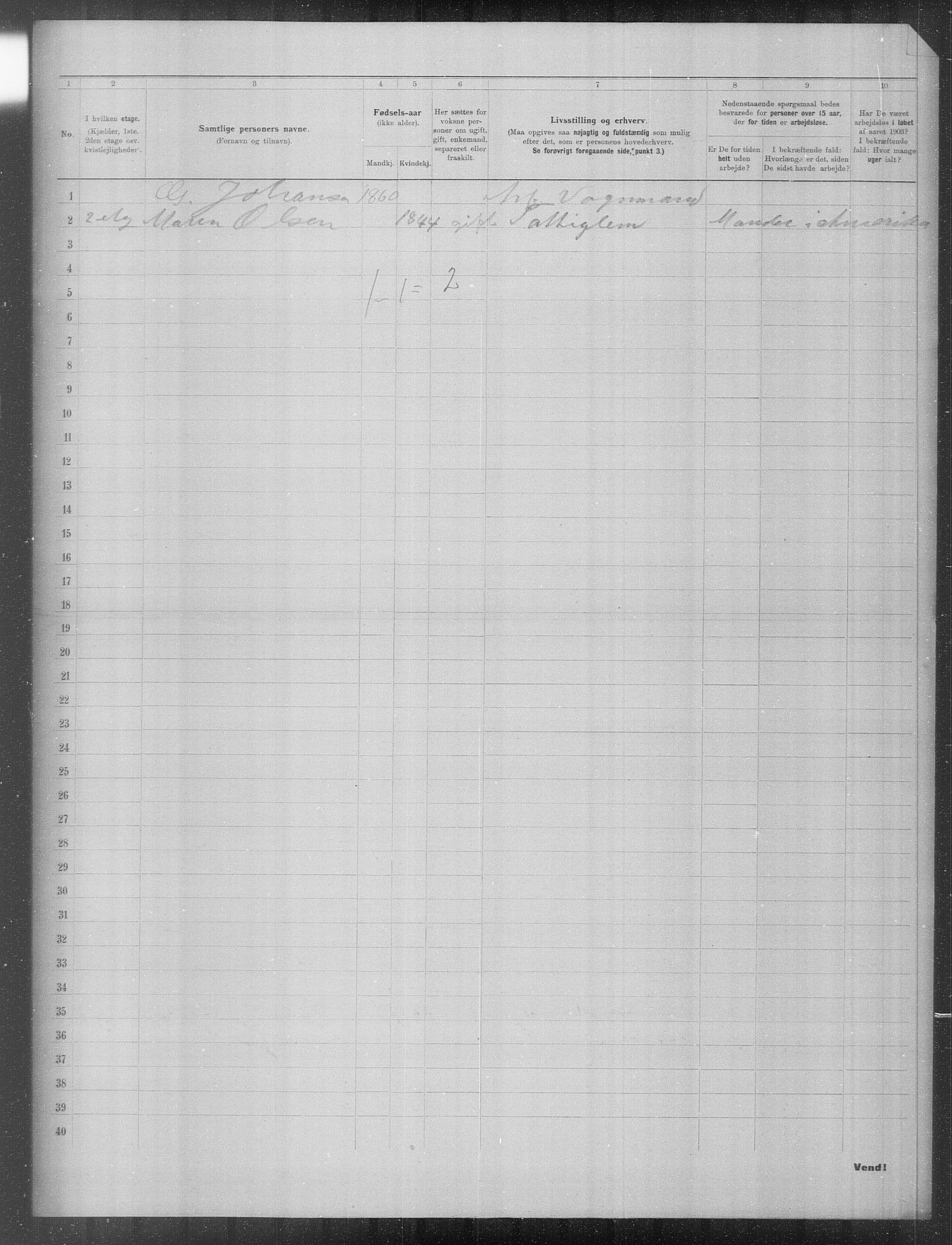 OBA, Municipal Census 1903 for Kristiania, 1903, p. 23484