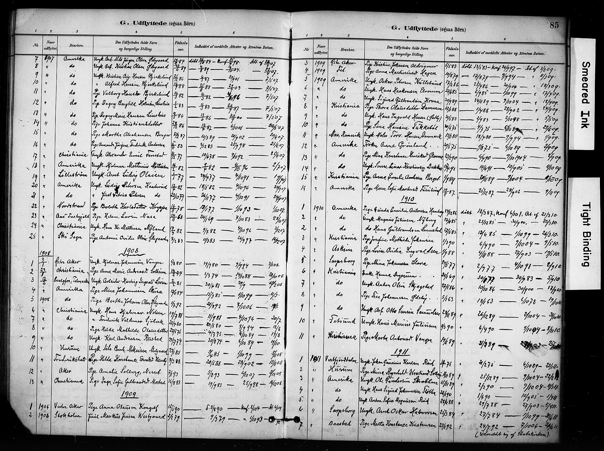 Enebakk prestekontor Kirkebøker, SAO/A-10171c/F/Fa/L0017: Parish register (official) no. I 17, 1881-1919, p. 85