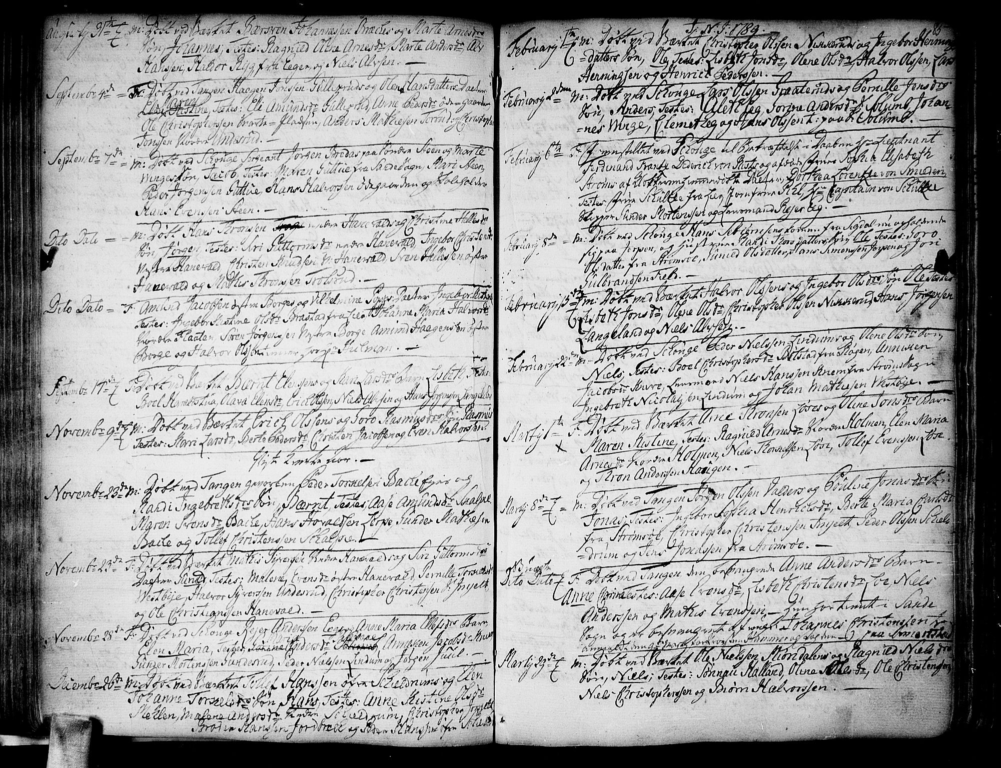Skoger kirkebøker, SAKO/A-59/F/Fa/L0001: Parish register (official) no. I 1, 1746-1814, p. 85