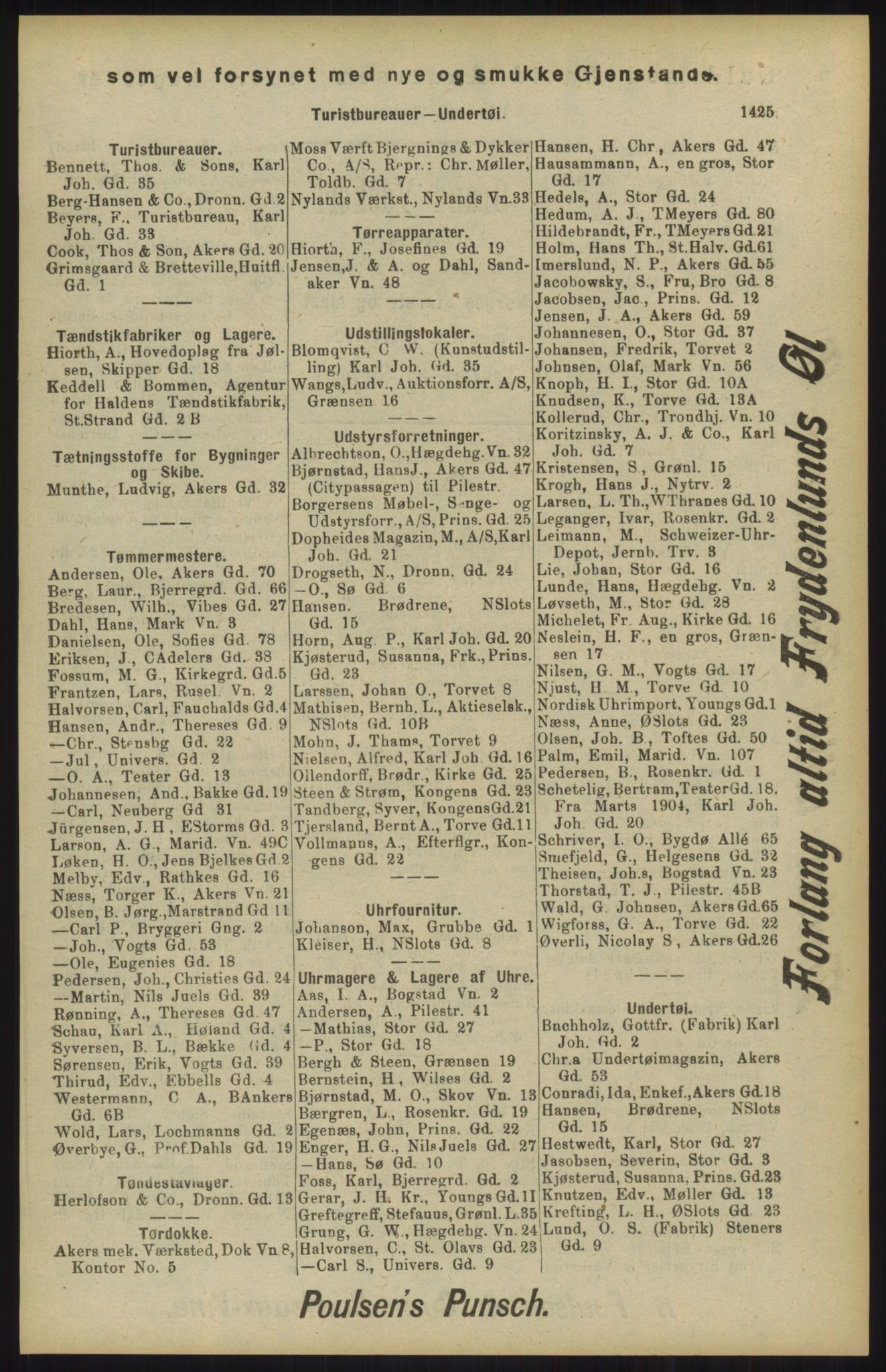 Kristiania/Oslo adressebok, PUBL/-, 1904, p. 1425