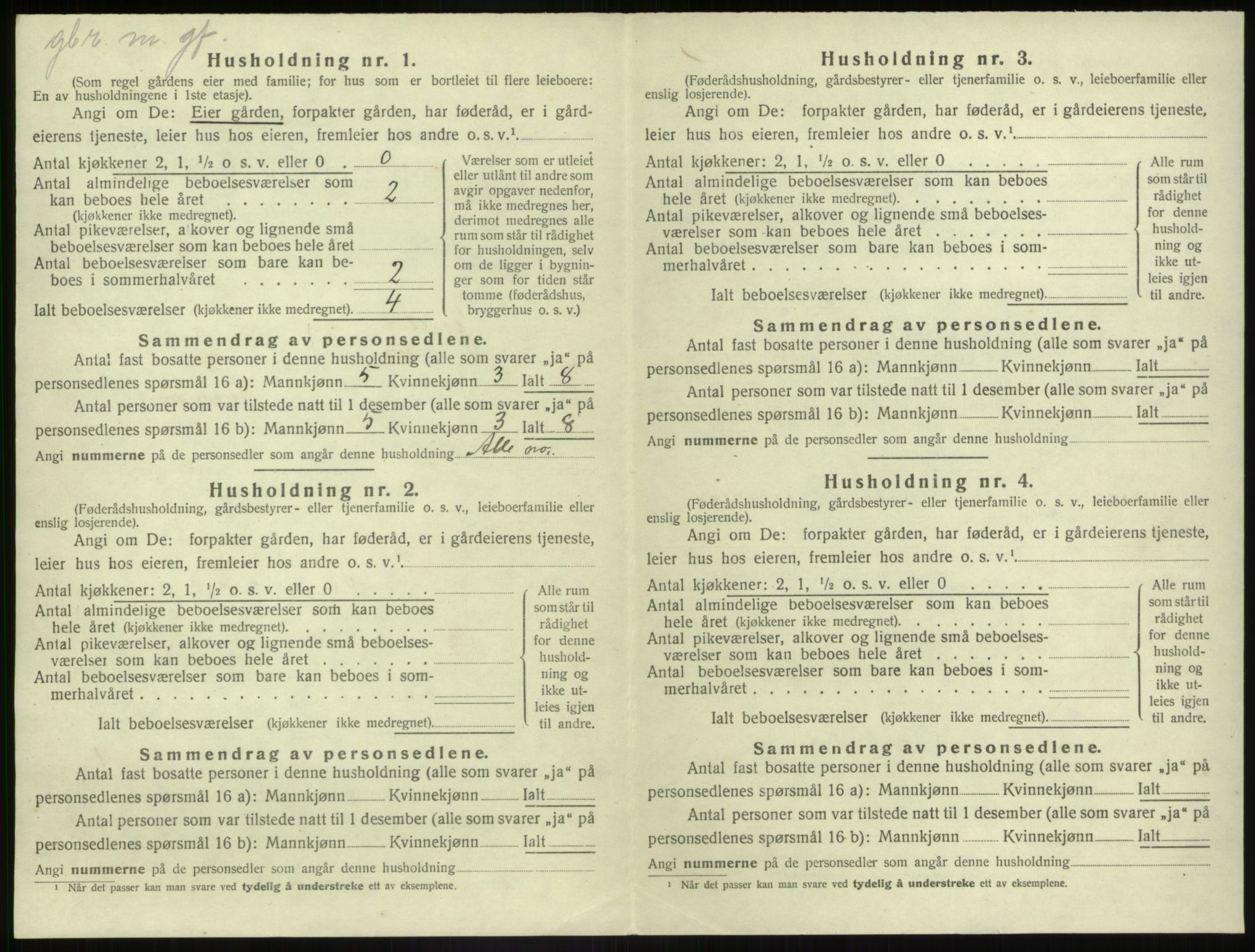 SAB, 1920 census for Jølster, 1920, p. 688