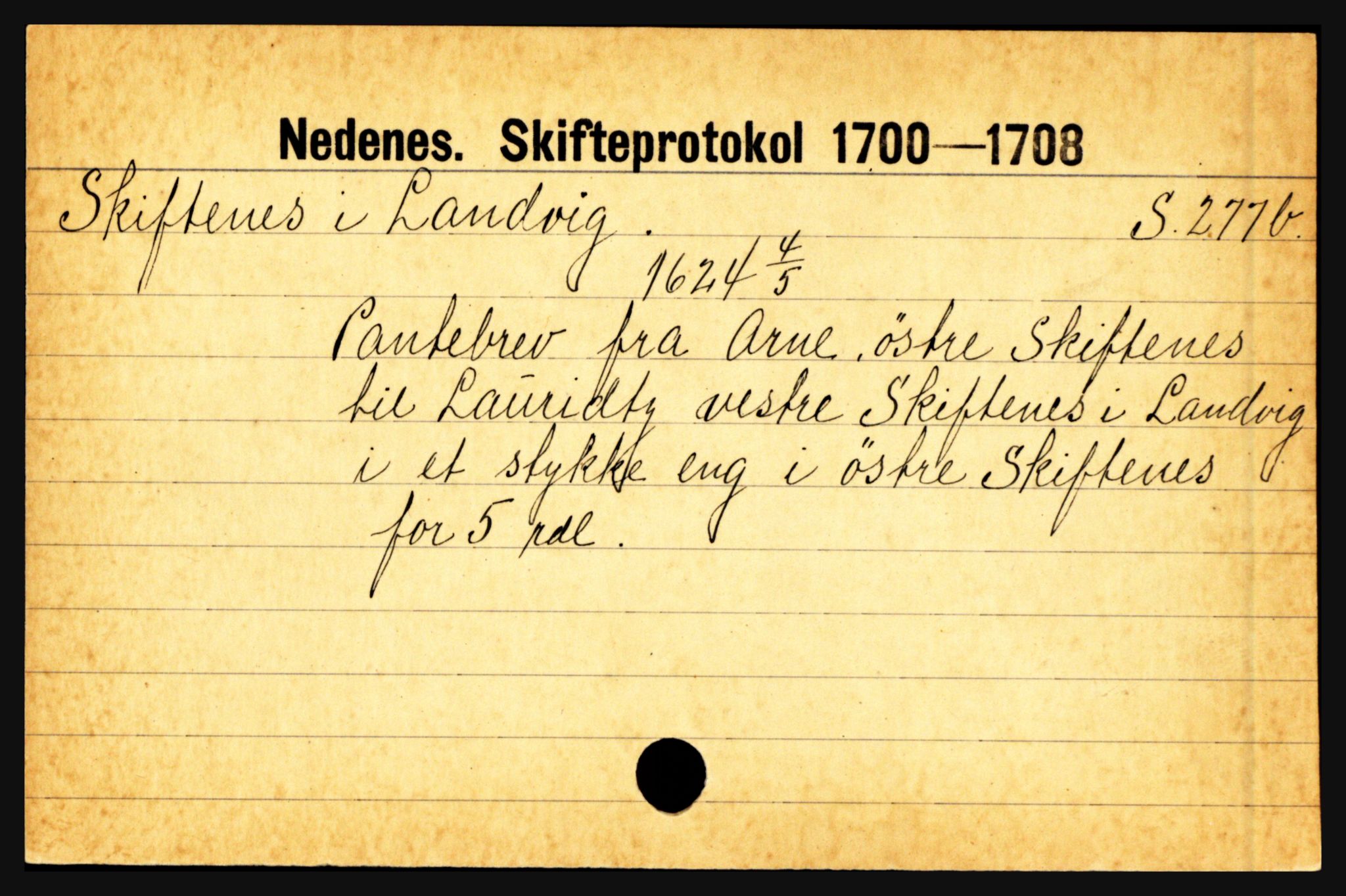 Nedenes sorenskriveri før 1824, AV/SAK-1221-0007/H, p. 26741